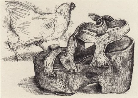 Gunter Grass, Gegenbewegung, Etching, 11 x 8 in, 1982