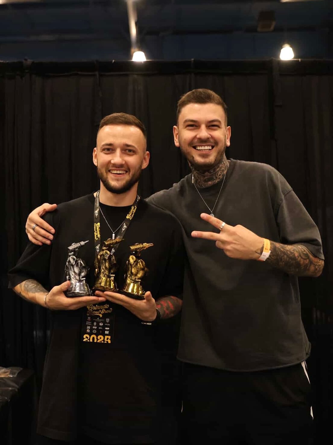 Glad your work brought you first place bro @dmitruk_tattoo , it was an interesting experience at @orlandotattooshow . Wishing you even more wins in life, and I&rsquo;m really glad that I can be useful for my guys also by taking part in tattoo convent