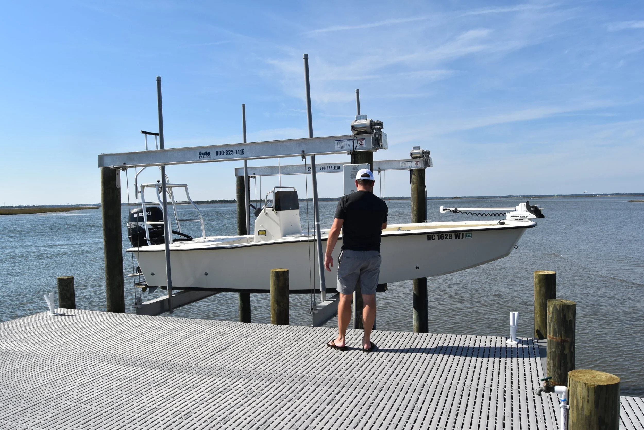 titan decking with boat lift