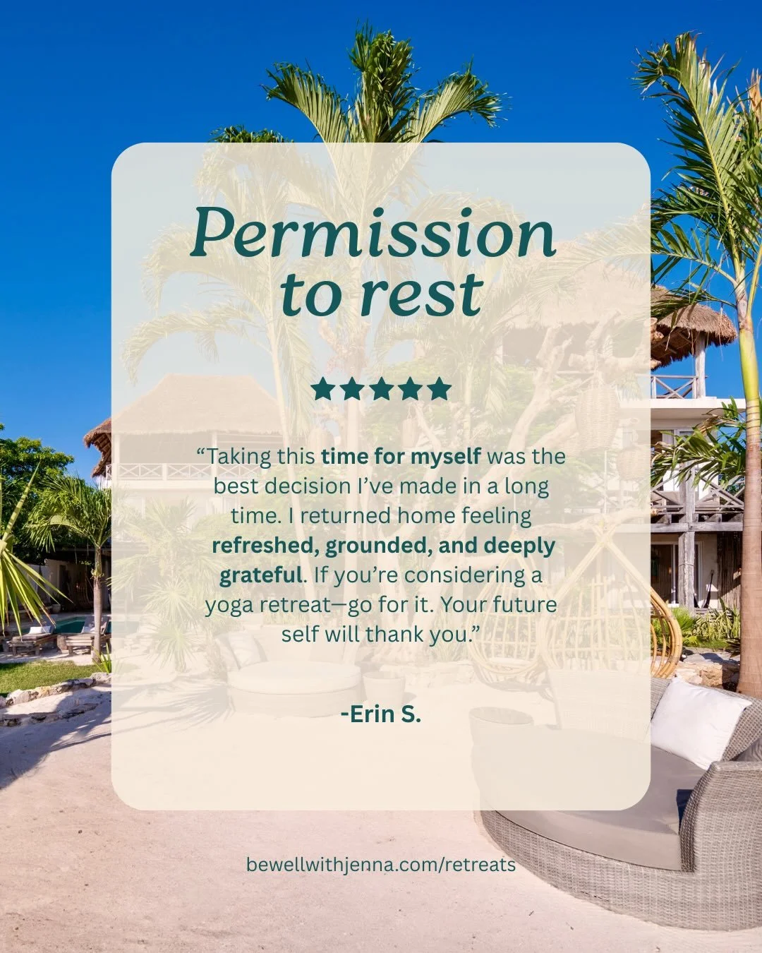 What I hear time and again from retreat goers is that they rarely put themselves first. 

A lot of my guests are caretakers and high achievers and they struggle with giving themselves space and time to care for their own bodies and hearts. 

I can re