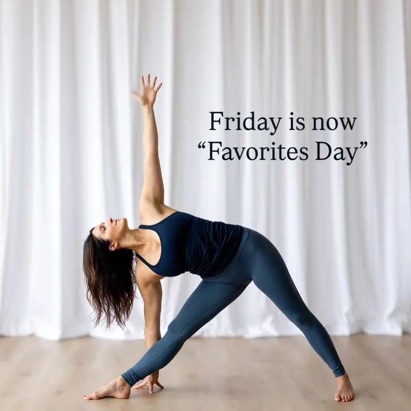 Join me for my Friday class at 9:30am, fill out your fave pose and name upon checkin, and I&rsquo;ll transform our flow into all the fan favorites, including mine!

See you at @dharamsalatc (offered virtually too!) for what I&rsquo;m sure will be a f