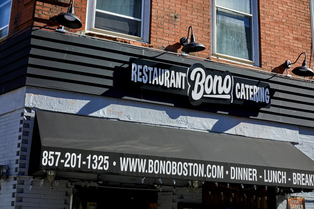 Bono Restaurant and Catering storefront at 271 Meridian St, East Boston