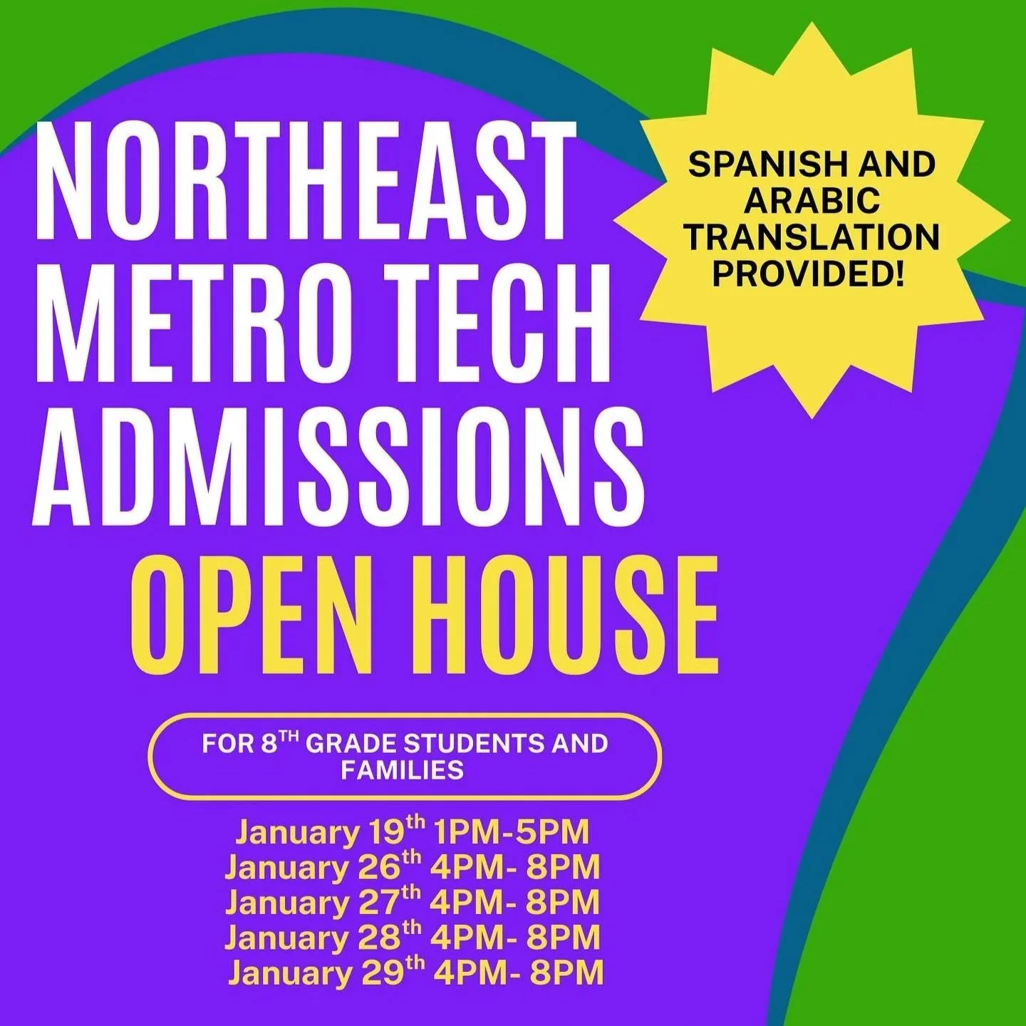 Northeast Metro Tech Admissions Open House 
