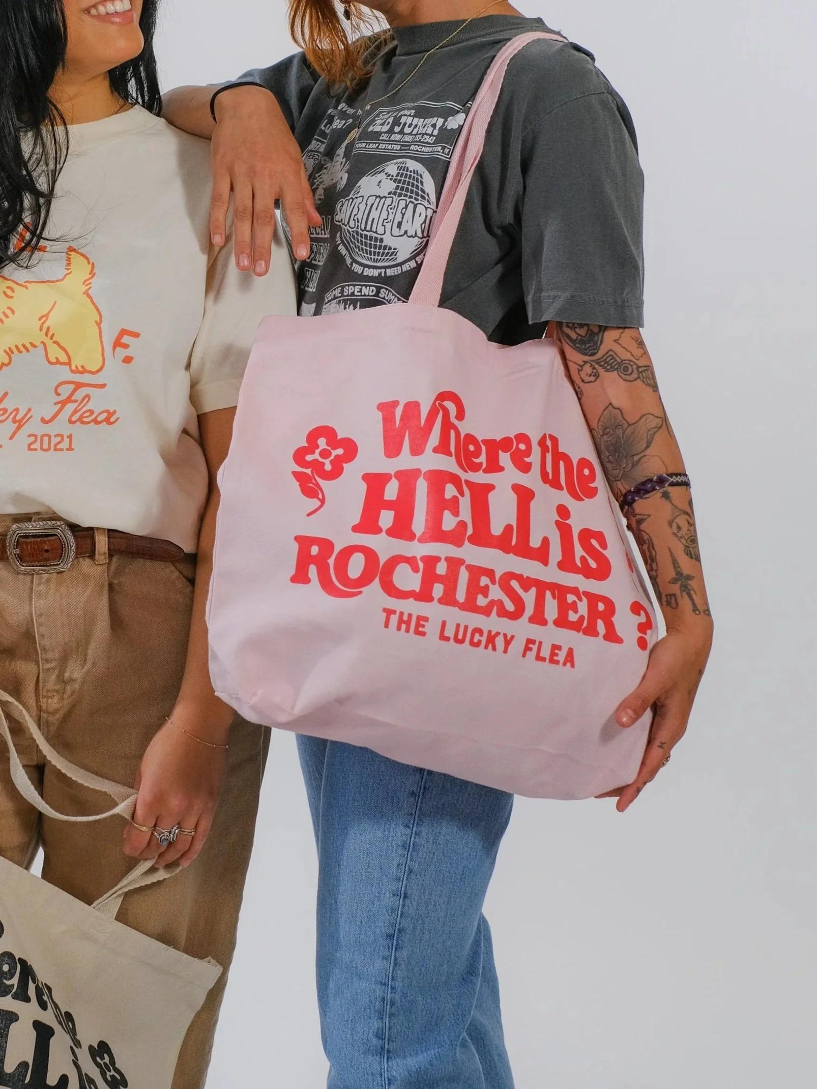 Where the Hell is Rochester Tote Bag (Pink)