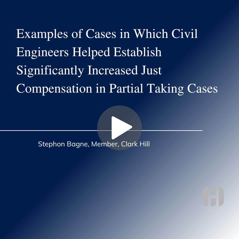Damages to the Remainder - Examples of Cases in Which Civil Engineers Helped Establish Significantly Increased Just Compensation in Partial Taking Cases