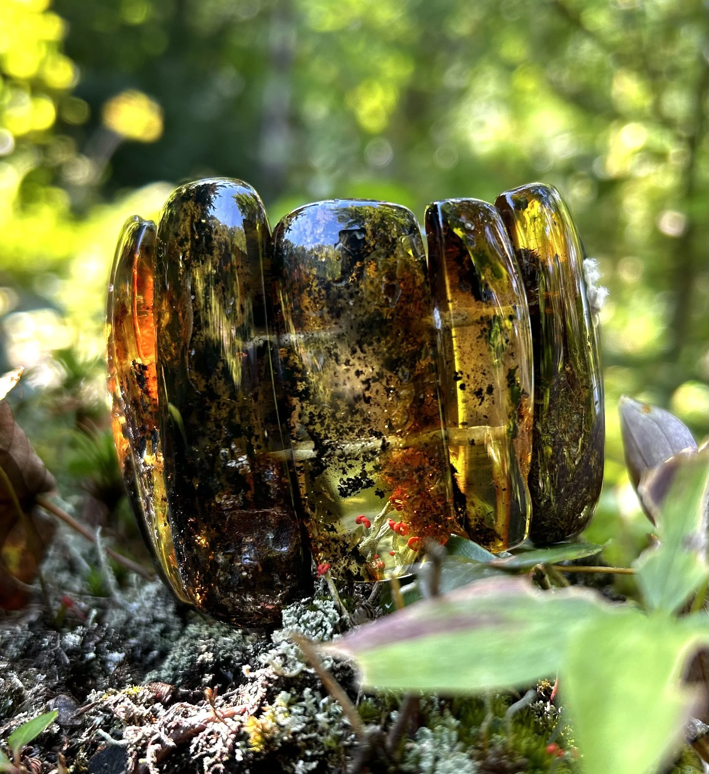 Baltic amber large bracelet