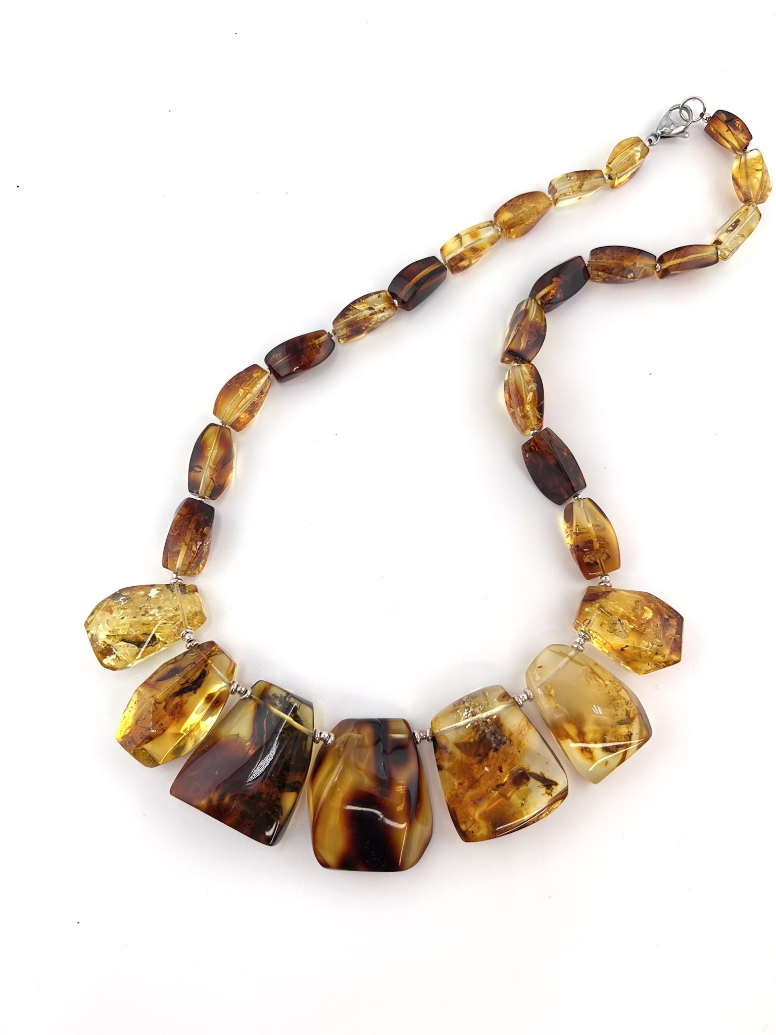 Aurora – Ember | Seven Piece Genuine Baltic Amber Kolia Necklace
