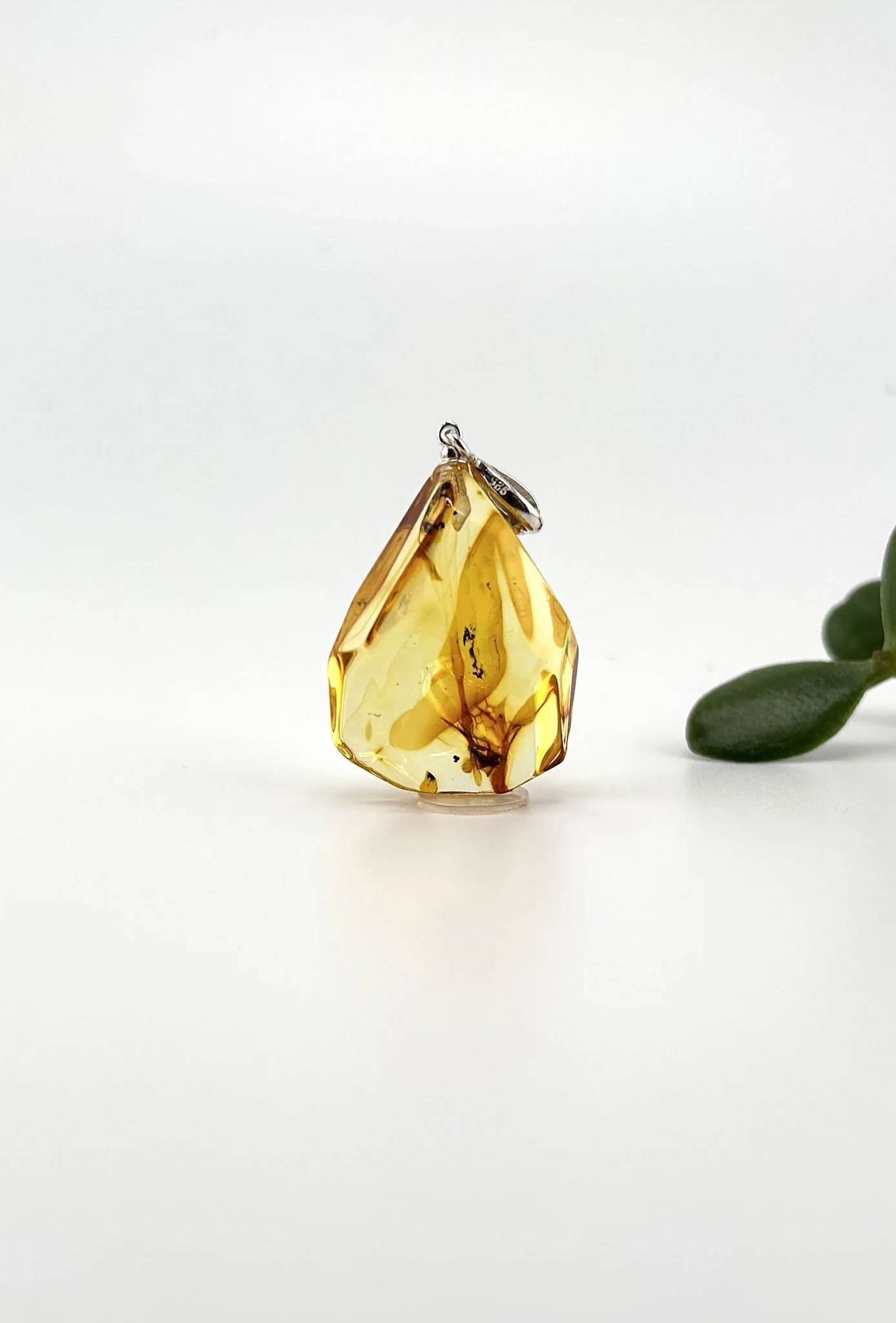 Baltic Amber Pendant with Organic Inclusions