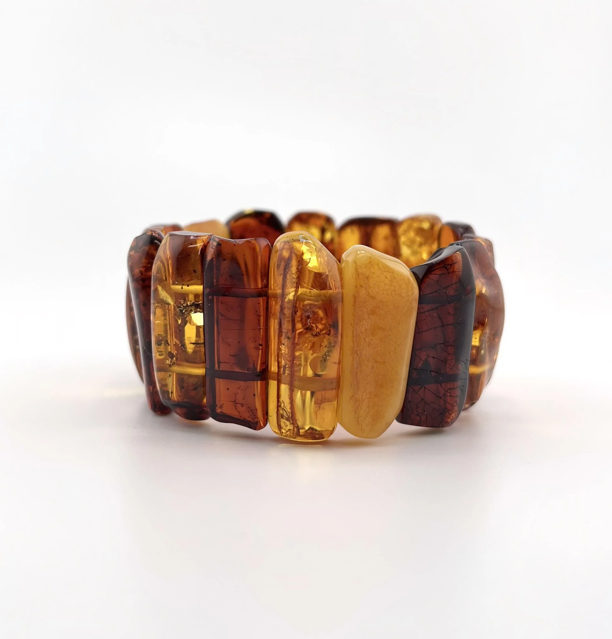 Queen's Treasure – Light | Genuine Baltic Amber Statement Bracelet