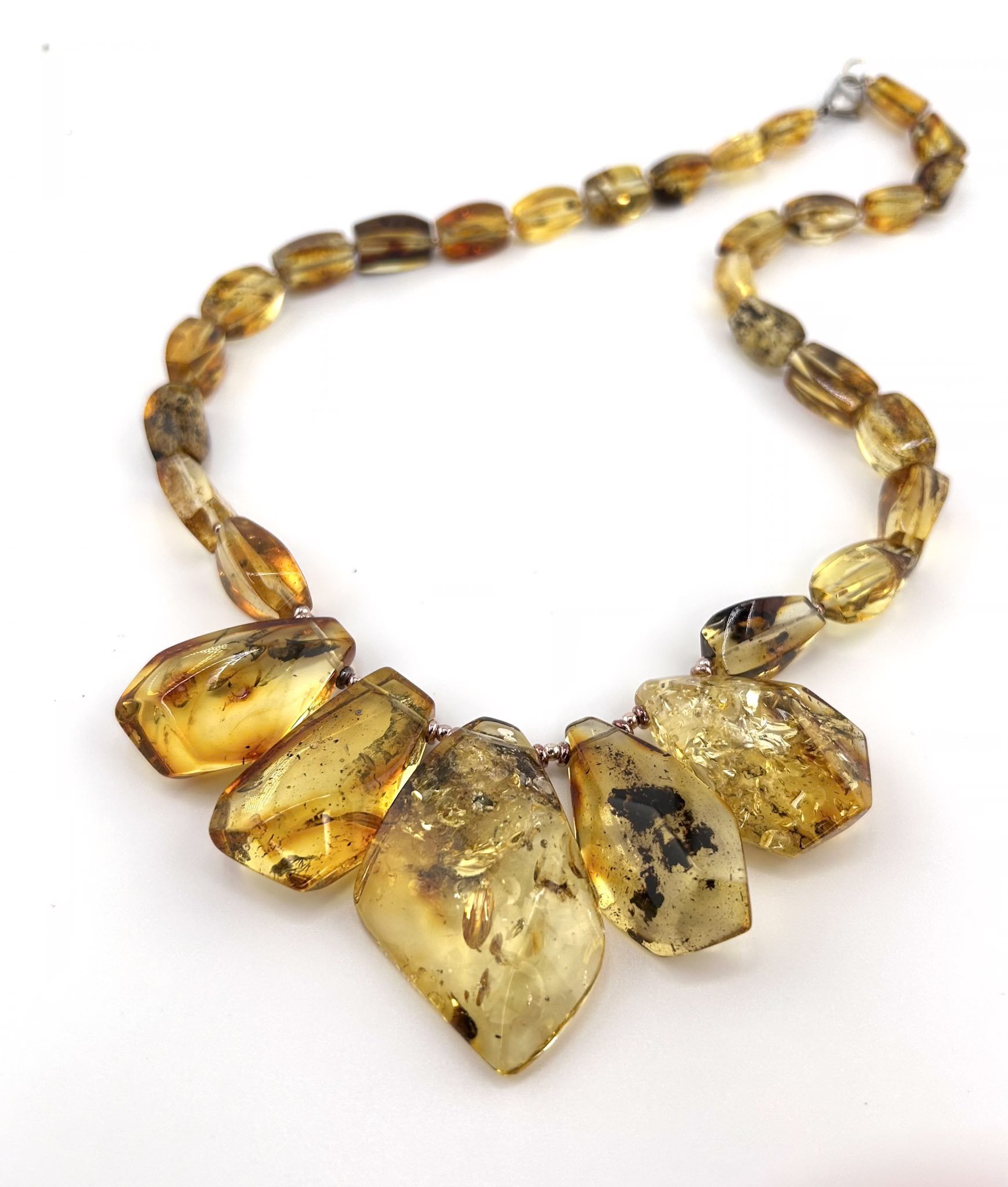 Aurora – Woodland | Five Drop Genuine Baltic Amber Kolia Necklace