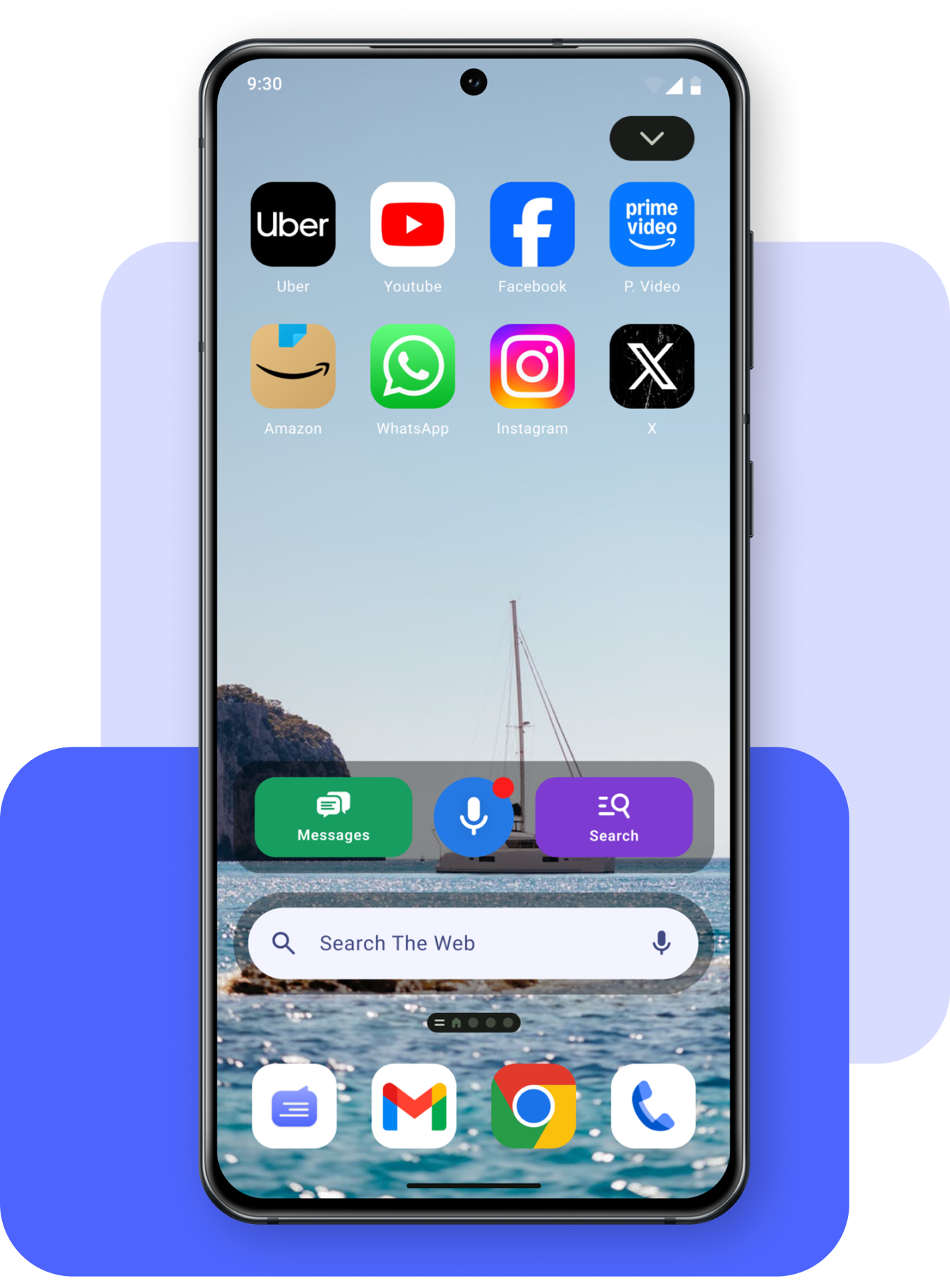 User friendly New  Home Screen with easy access to your messaging inbox and cool widget!