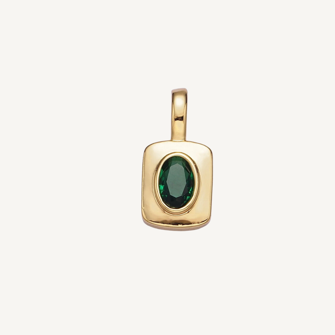 Mini Emerald Tag Charm