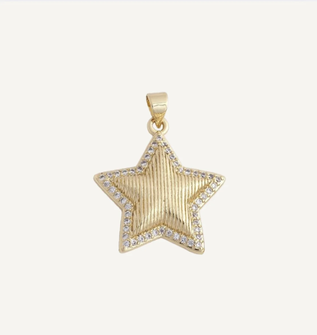 Pave Gold Star Charm