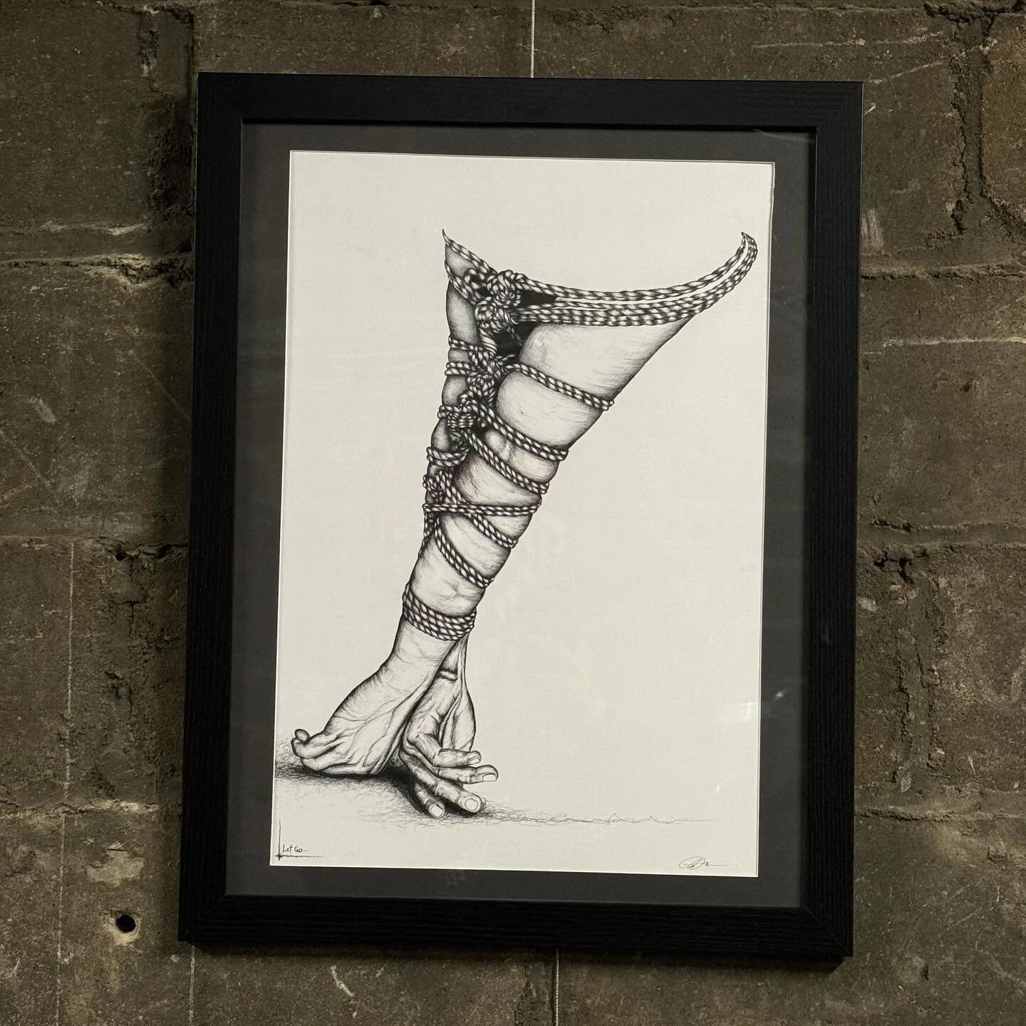 We have arrived at another steppingstone for hands. This piece  with three others are currently hung up at @aliascoffeeny

With my lack of &ldquo;want&rdquo; be seen or heard I am very happy to be part of our art scene in Troy. 

Thank you @juliebrow