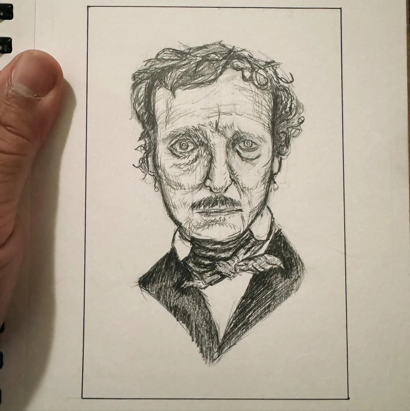 Day 17: My dead husband
Edgar Allan Poe was a husband and is also very much dead. Shout out to this sad piece of a man for all his great writing
.
.
.
#edgarallanpoe #portrait #goth #death