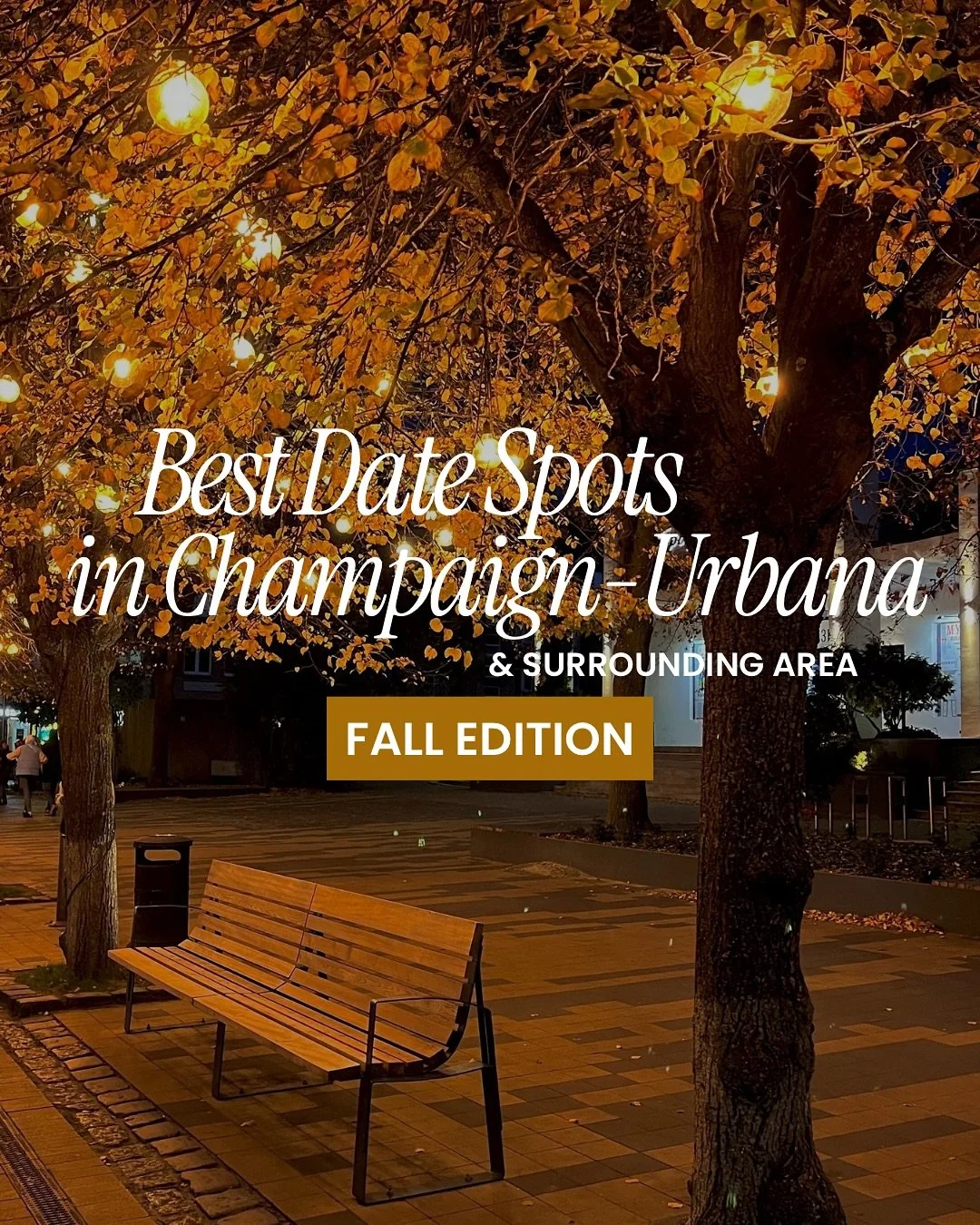 Fall in Central Illinois only lasts a moment &mdash; so make it count 🍁🧡
Here&rsquo;s your go-to list of the most romantic, cozy, and scenic fall date spots in the Champaign-Urbana area (plus a few dreamy nearby towns).

From pumpkin patches to vin