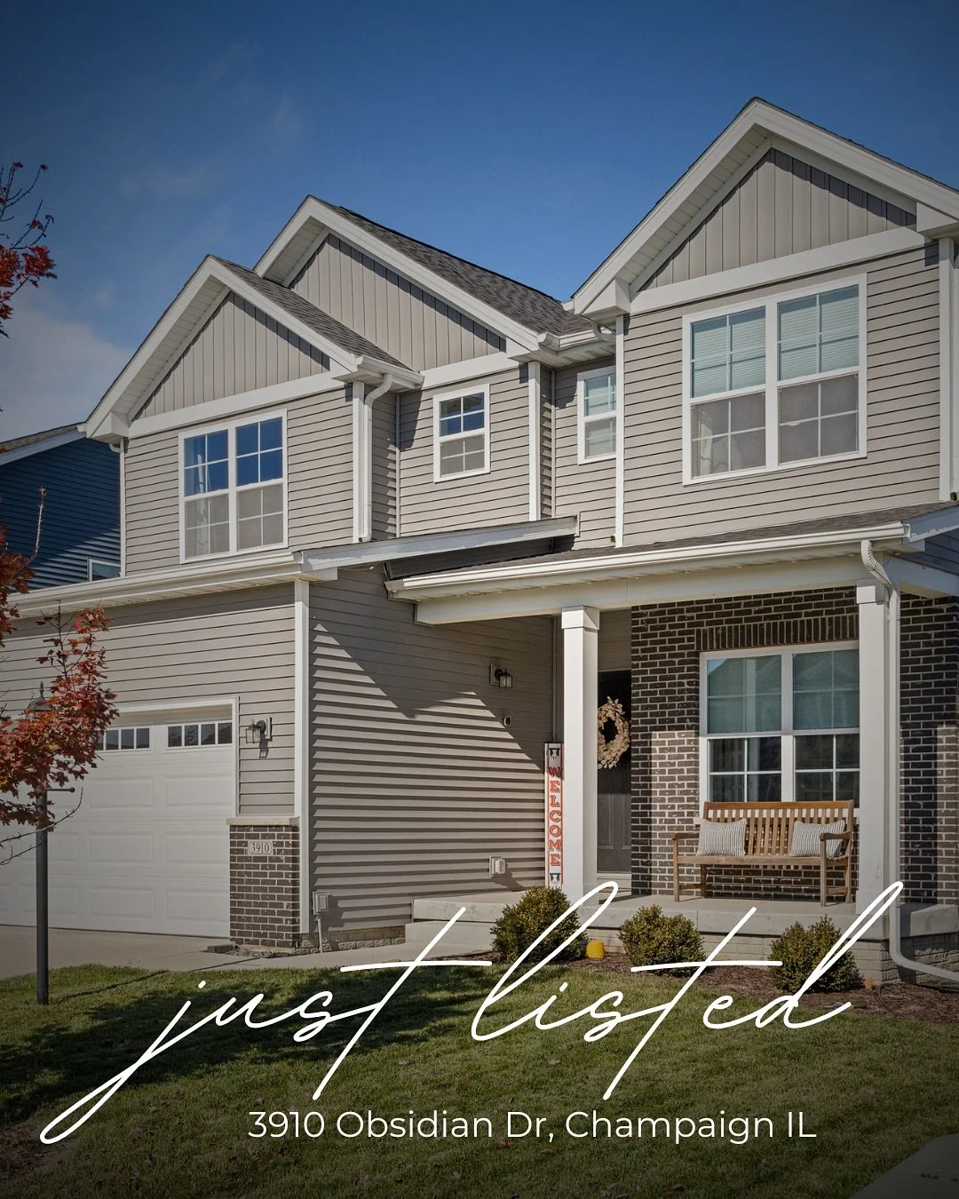 ✨ Just Listed | 3910 Obsidian Dr, Champaign ✨
This stunning 2021 build still feels brand new! Step inside to find a bright, open floor plan filled with natural light, sleek quartz countertops, stainless steel appliances, and a cozy gas fireplace that