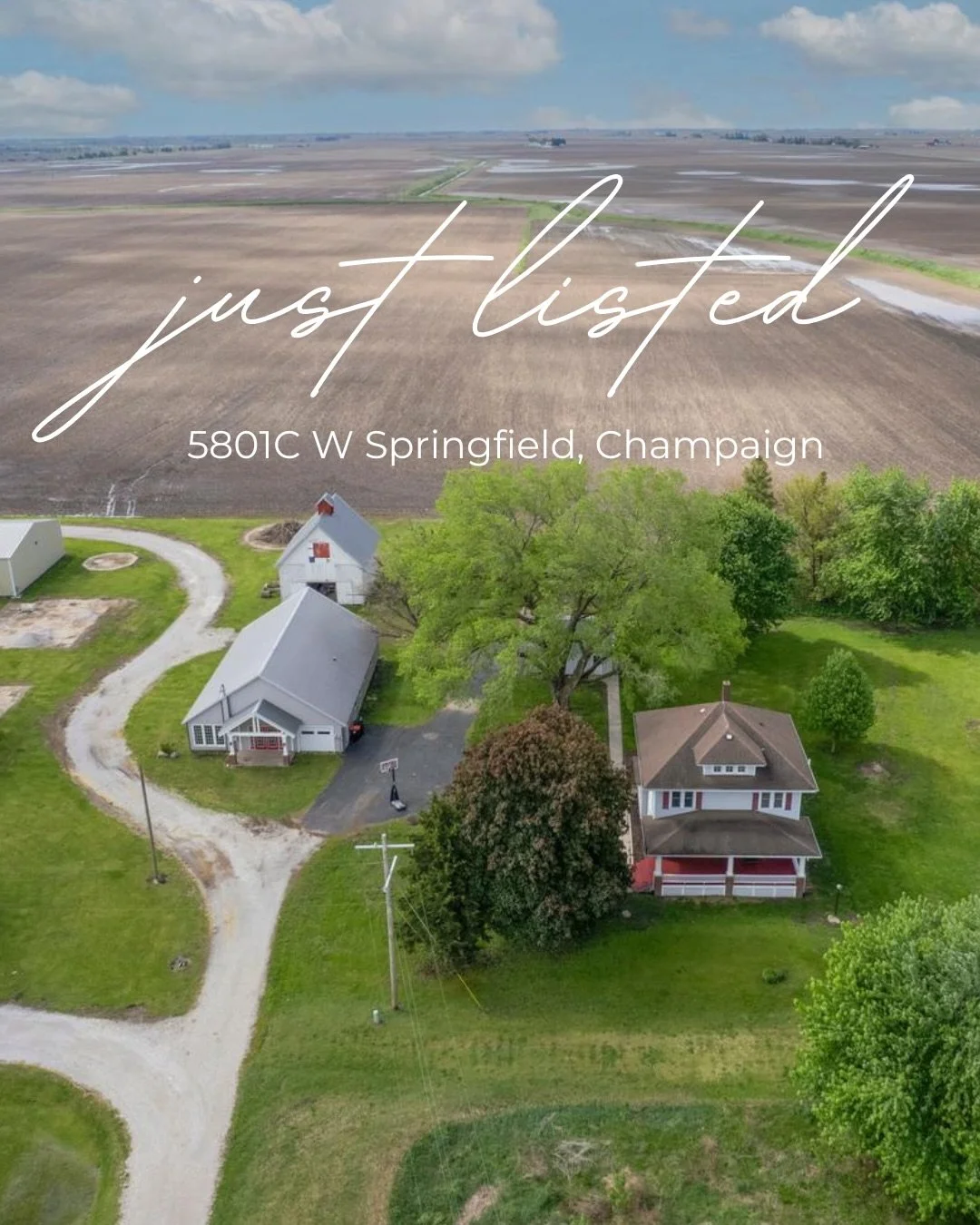 🌳✨ Country charm + modern updates + endless possibilities!!! 

Set on 2.1 beautiful acres surrounded by mature trees 🌿, this stately, updated farmhouse is just minutes from west Champaign and located in the highly sought-after Mahomet School Distri