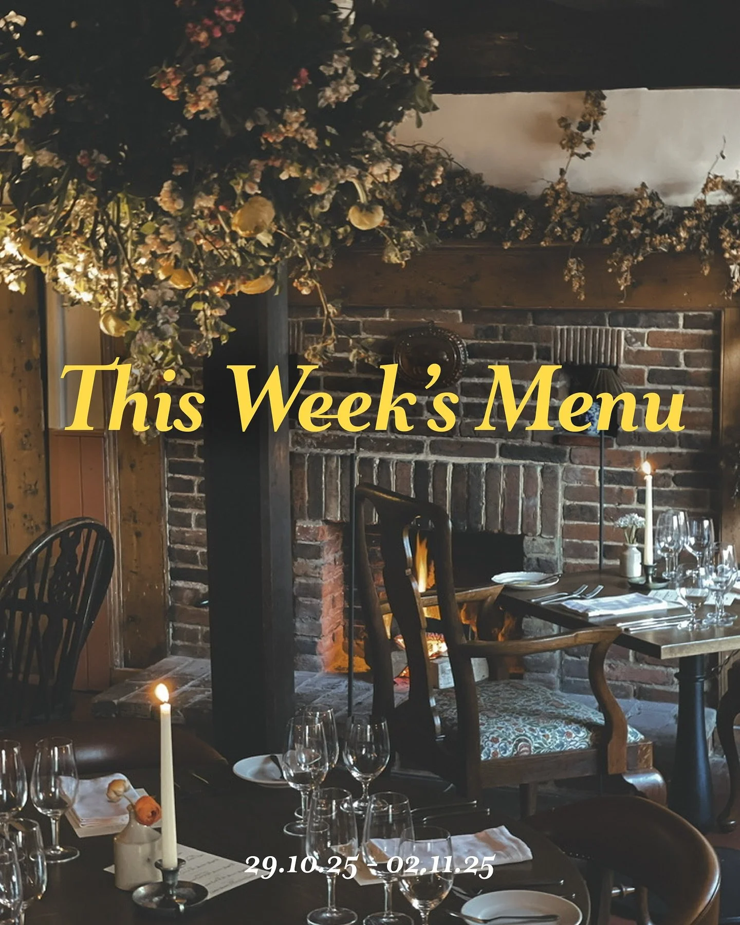 This week’s menu at the Greyhound and it’s our 3rd birthday!
Changing the menu every week is a joy. It allows us to use the best produce of that week, but it also demands serious dedication. Any chefs out there will know how hard it is a