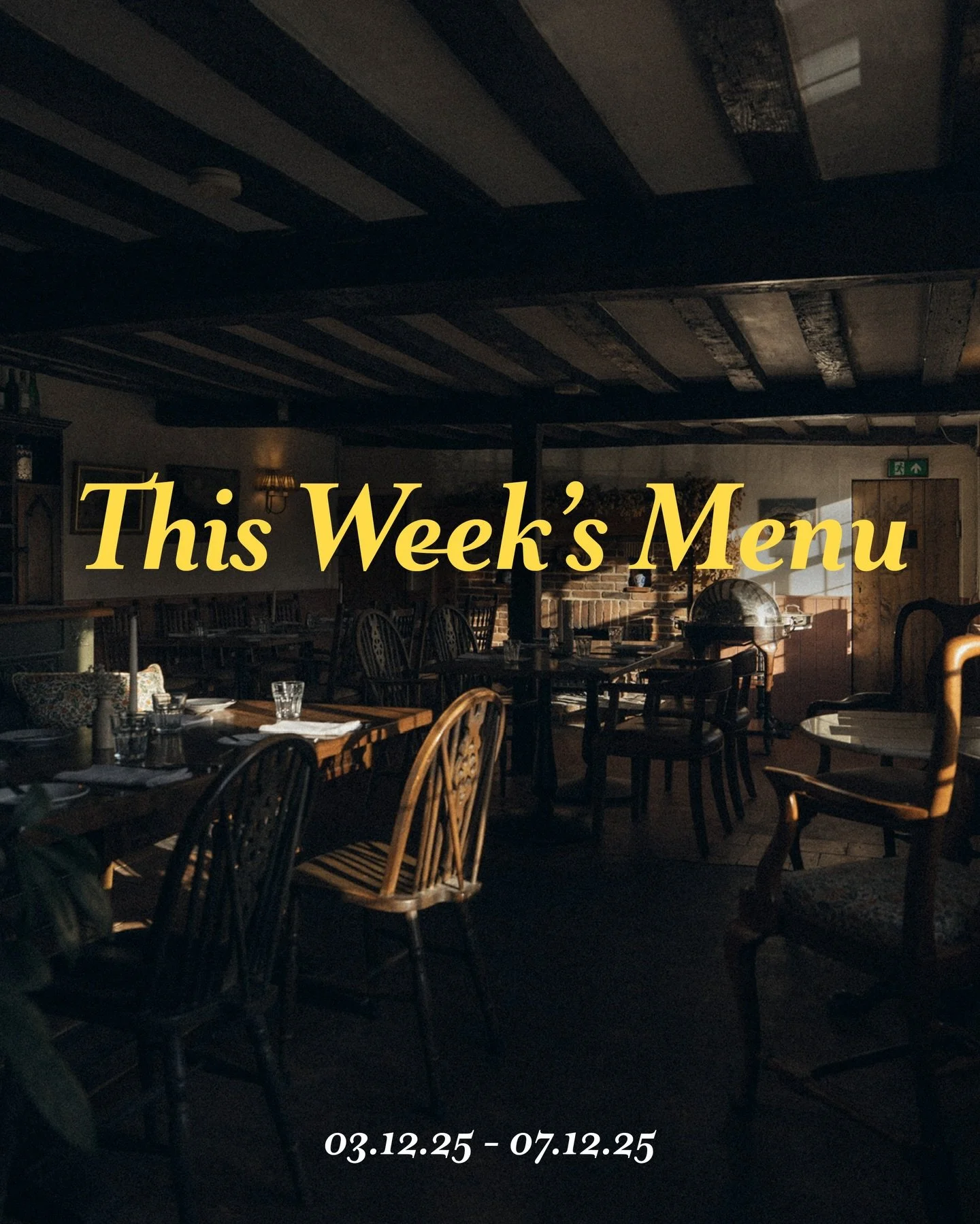 This week&rsquo;s menu!