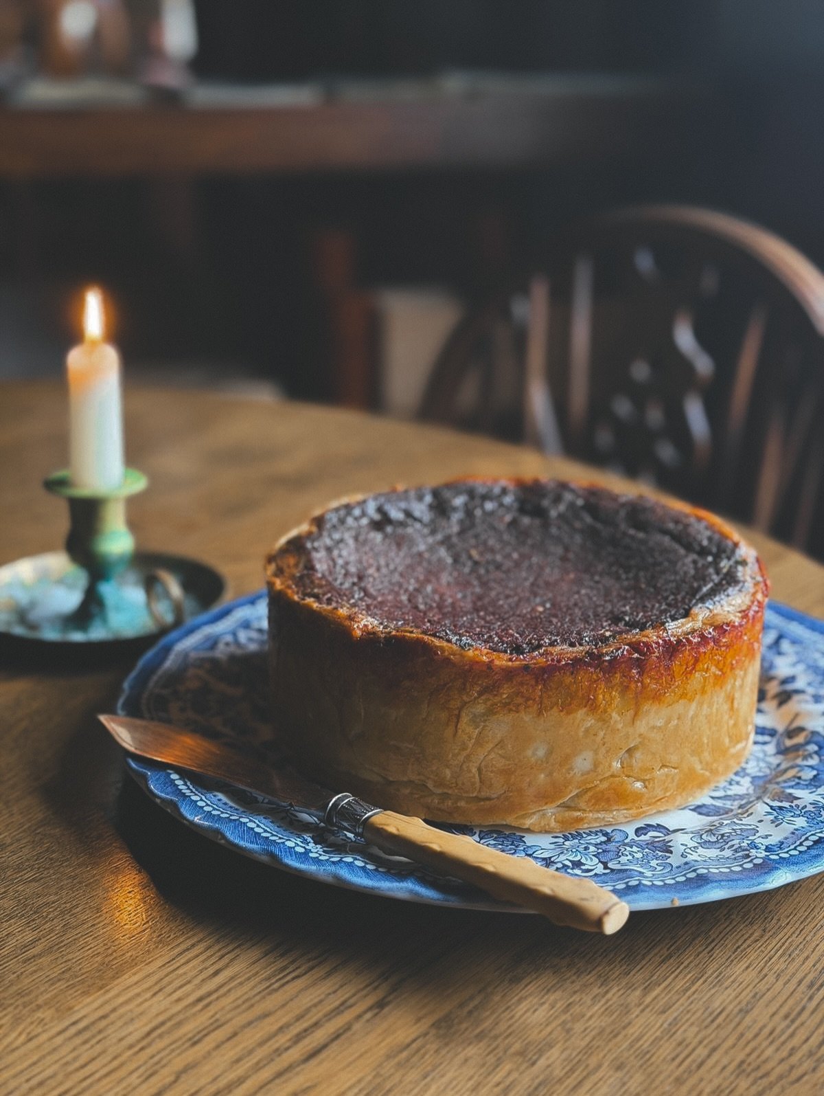 On the blackboard this weekend for National Pie Week, Pig&rsquo;s Head and Blood Cake Pie served with English Mustard