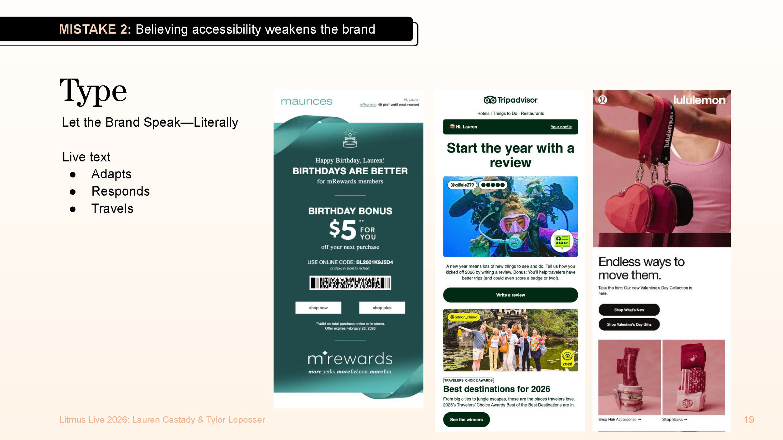 Typography is set to live text