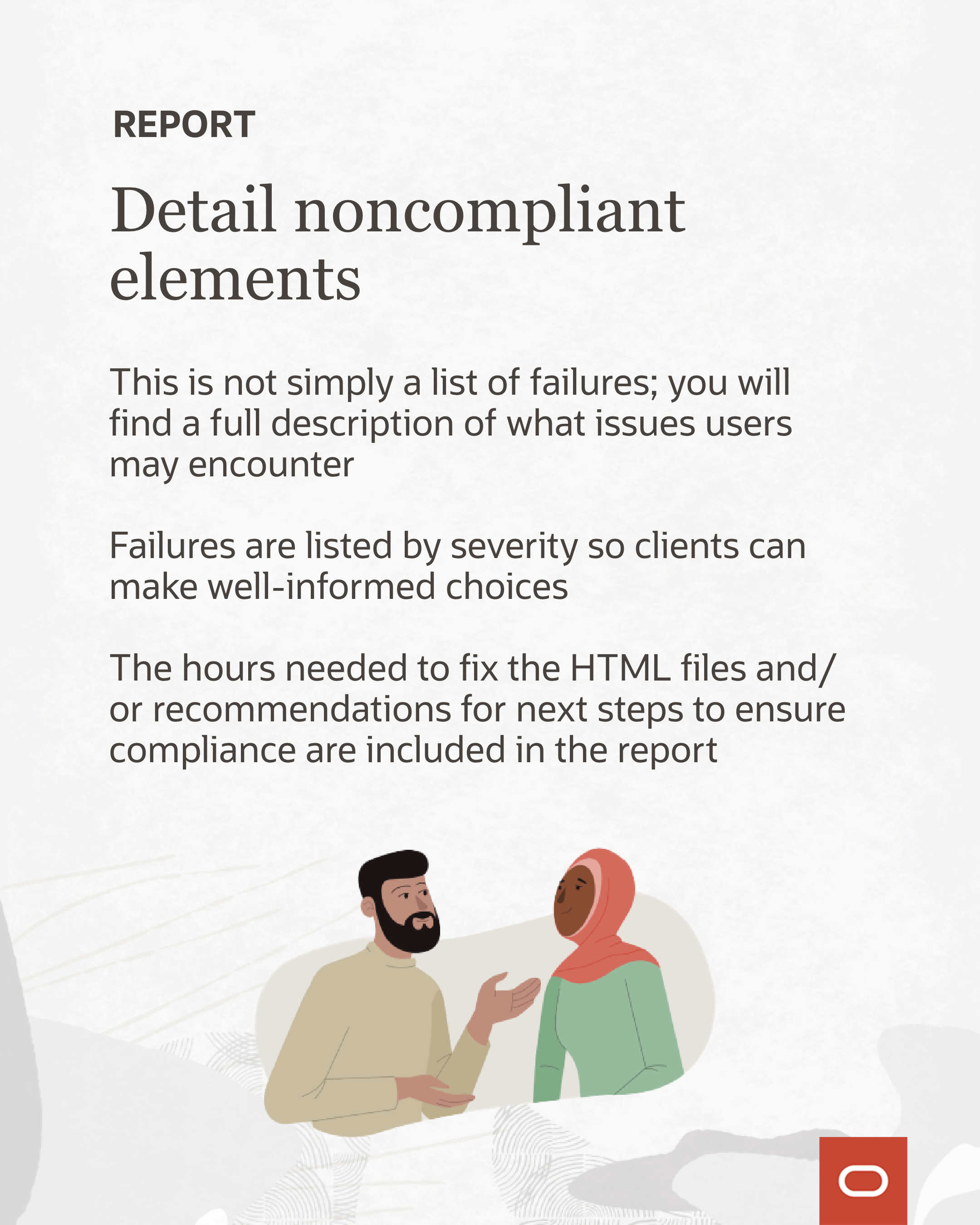Visually inspect the code  to confirm correct ordering and semantic elements