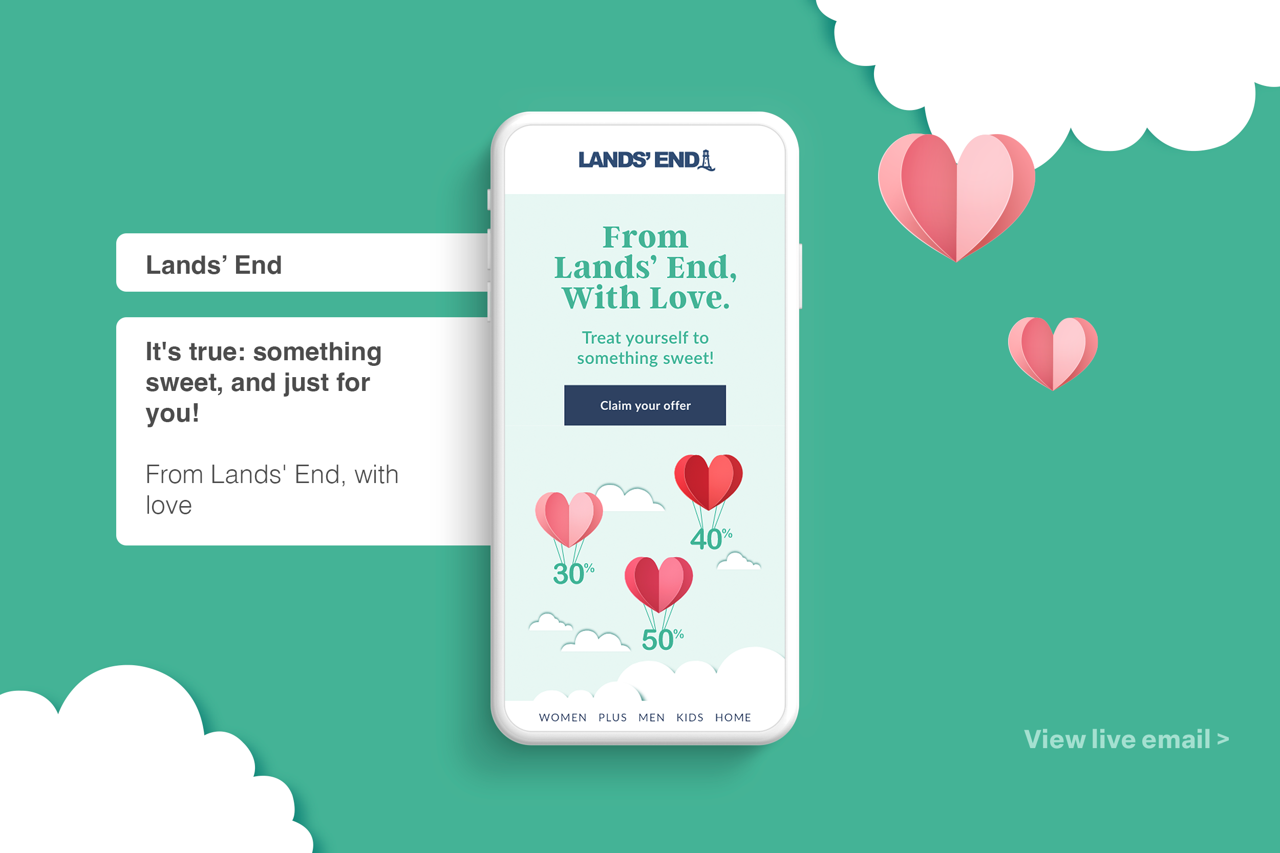 Lands End Mystery Sale Valentines email