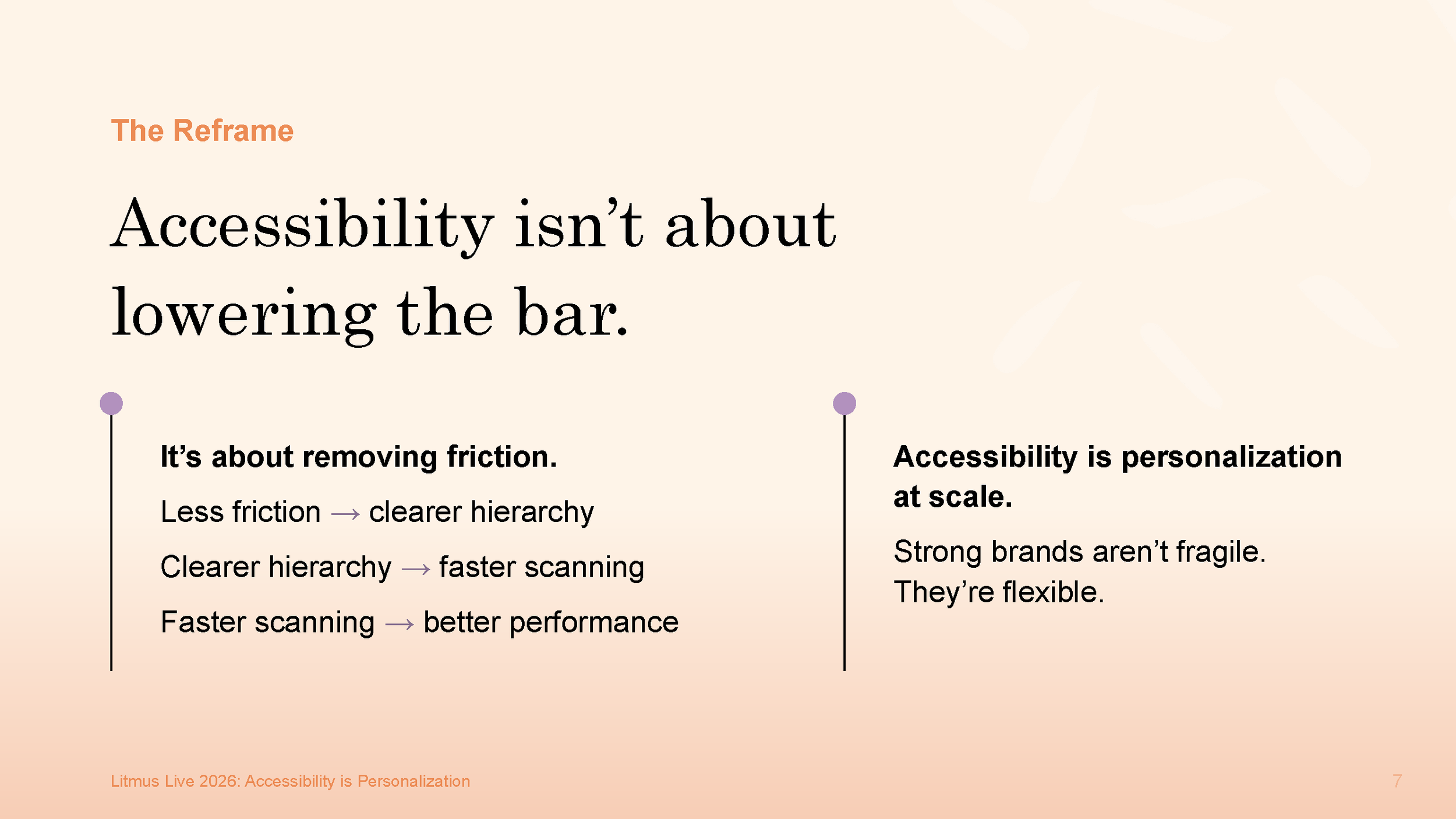 Accessibility is about removing friction