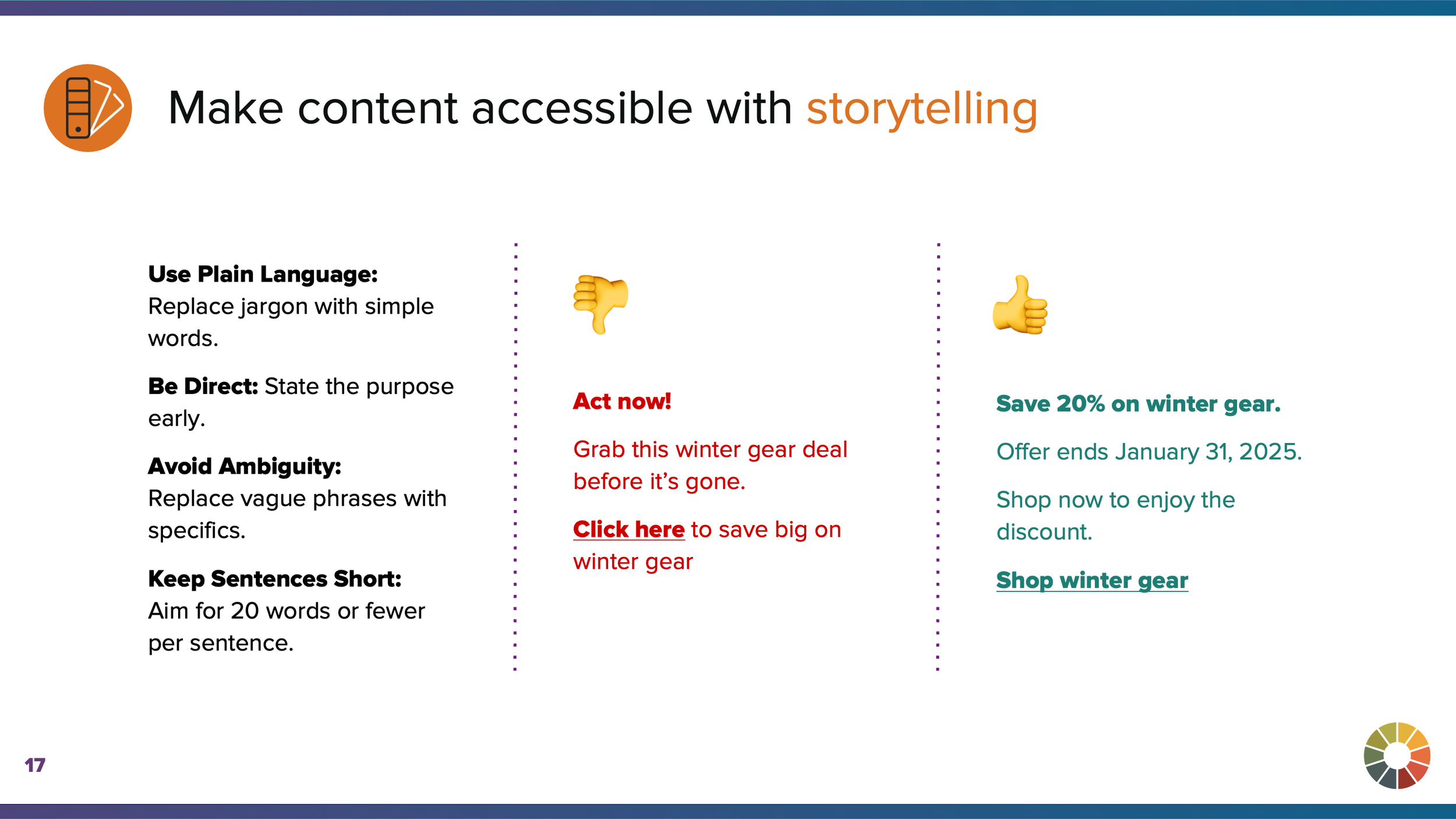 Make content accessible with storytelling 