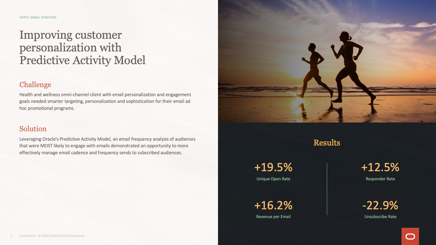 Oracle email strategy spotlight stories