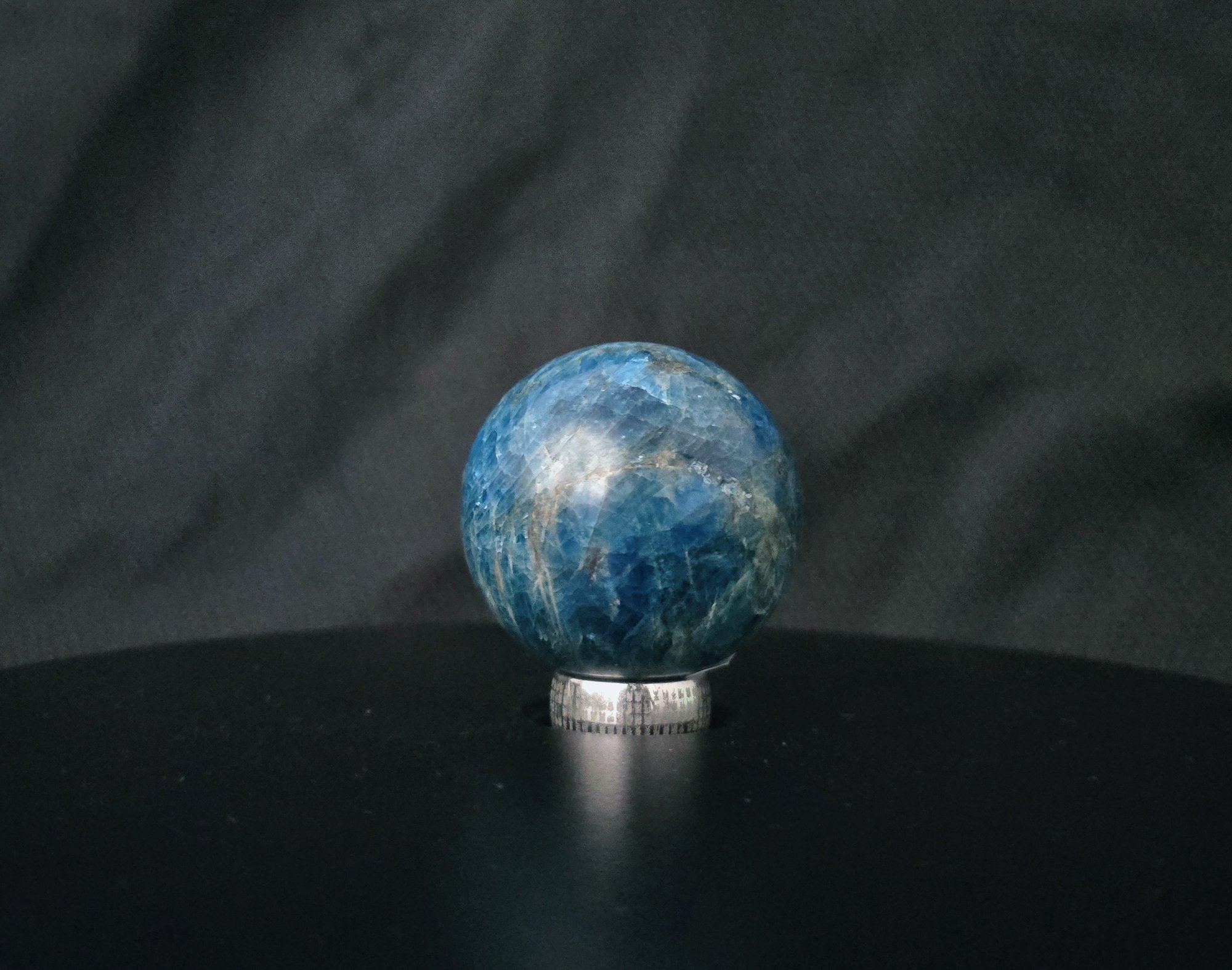 Blue Apatite Sphere