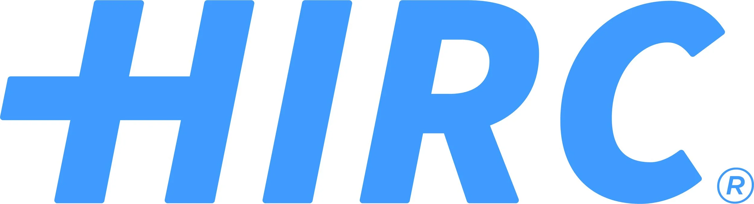 HIRC logo in bold blue letters with a registered trademark symbol at the bottom right.