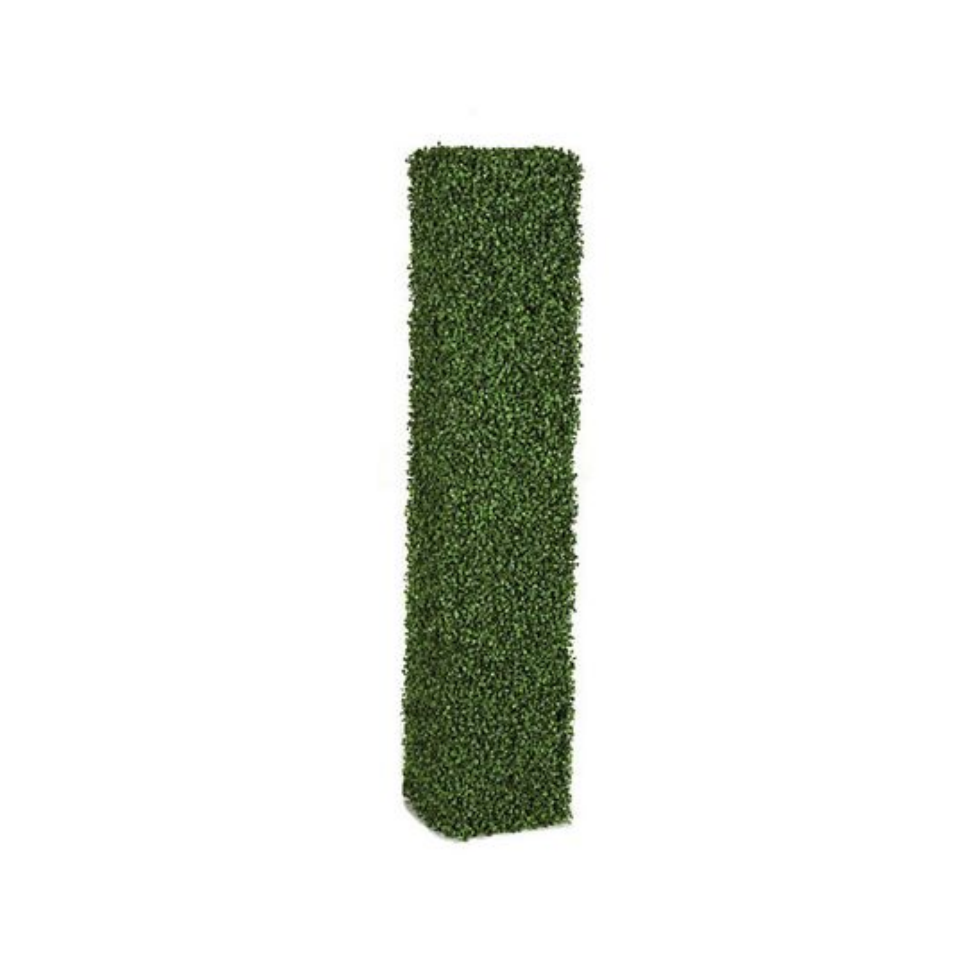 A tall, rectangular shape covered with dense green foliage
