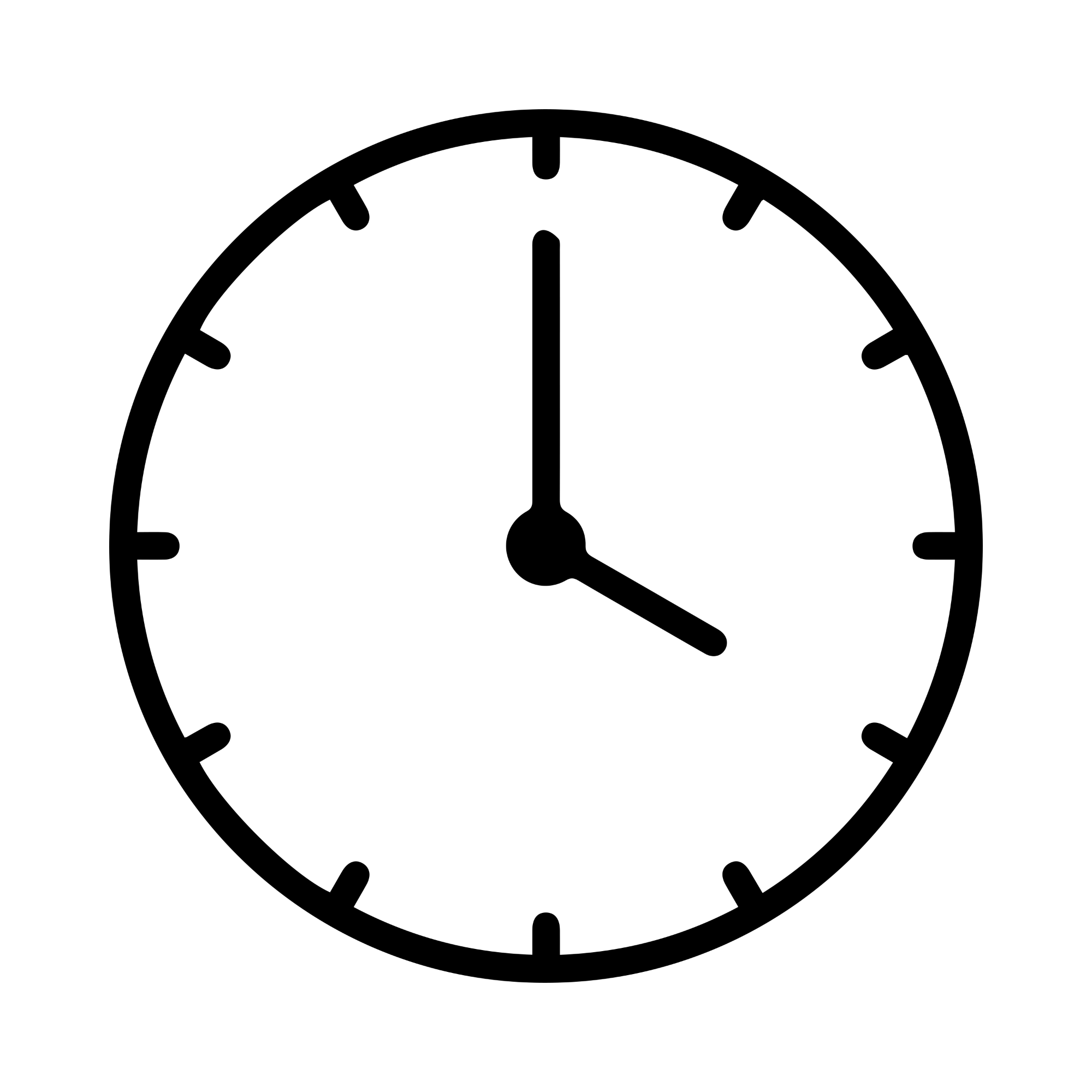 A clock showing the time as 3:00.
