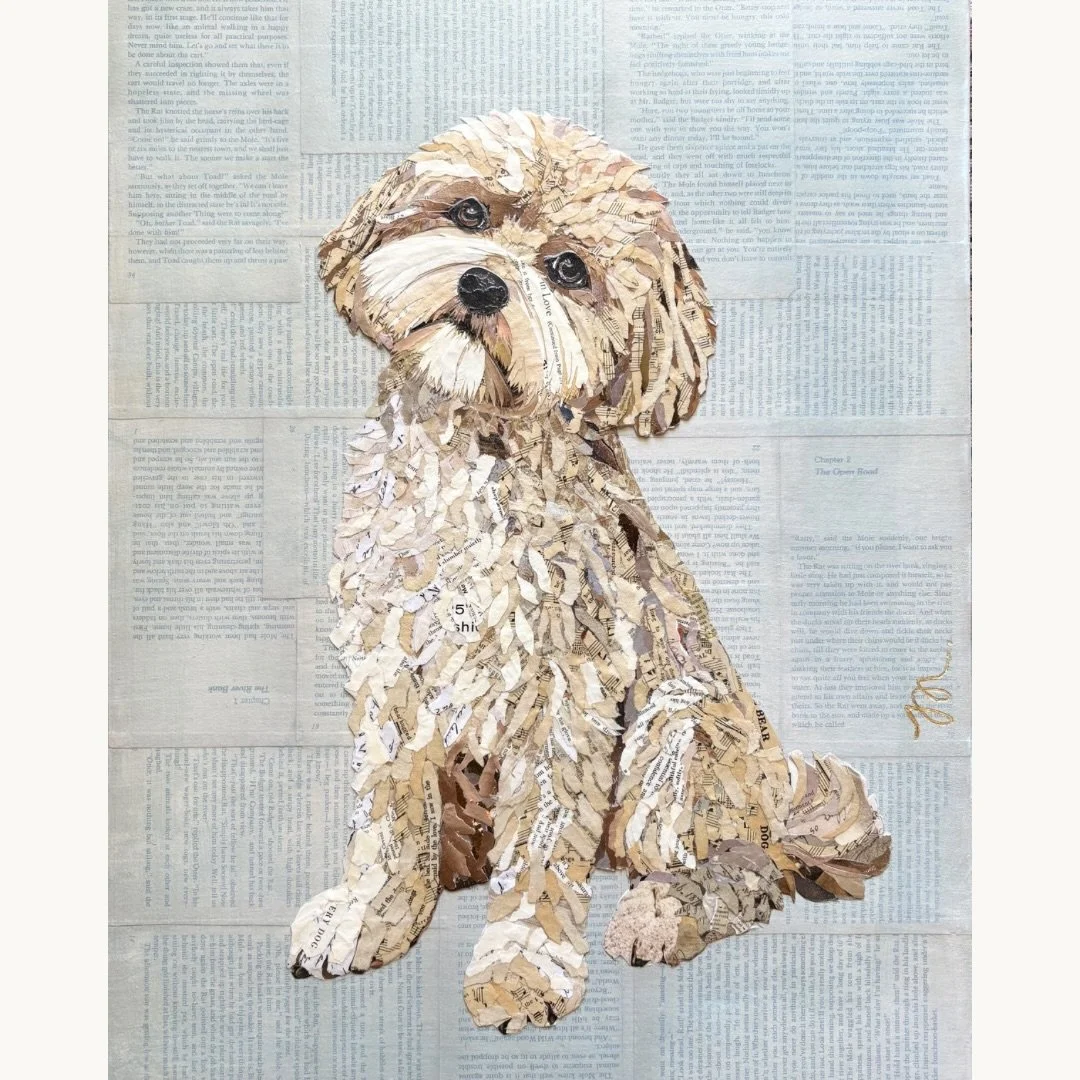 Meet Bear.  Created alongside Cooper, and one of the last pet commissions I&rsquo;ll be taking as I move into other work. These pieces are always special, and I&rsquo;m grateful to be trusted with them.

Bear is pieced from vintage Saturday Evening P