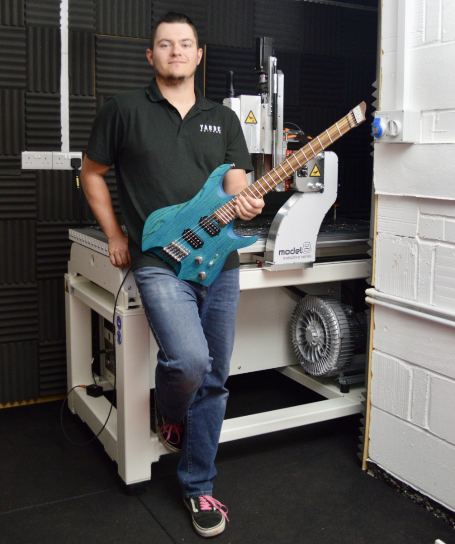 James Yarde with the Stoney Exec8 CNC and a Tamar 'multiscale' in his hand