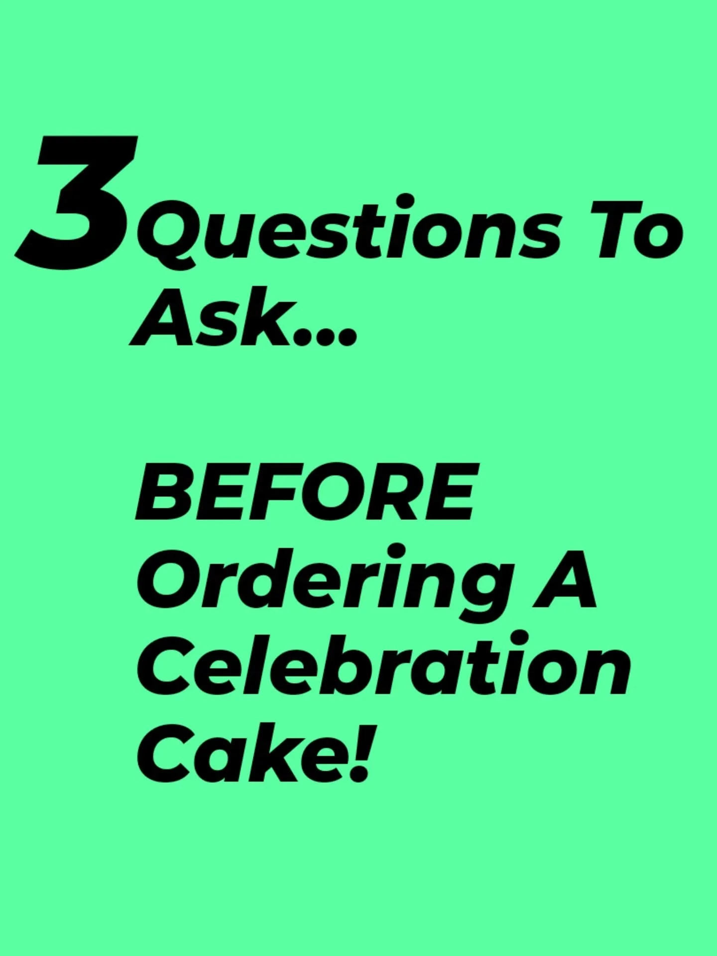 Planning a celebration? Here's what you need to know BEFORE ordering a cake.

I get messages all the time from people who've had bad experiences with other bakers: unclear pricing, hidden allergens, or cakes that arrived damaged. So here are the 3 es