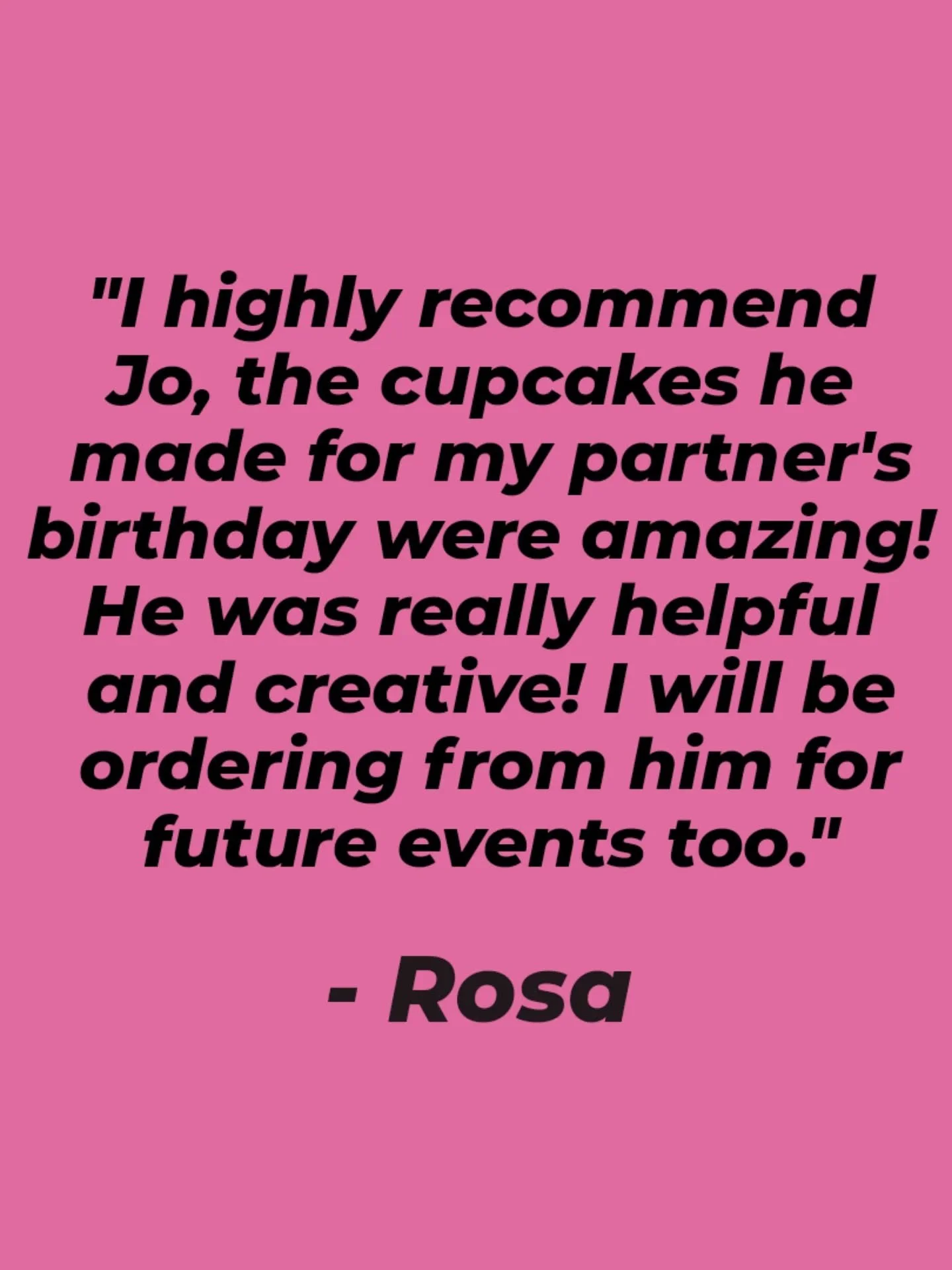 These chocolate cupcakes were for a birthday celebration, and honestly it's always lovely when someone trusts you with making their partner's day a bit more special.

What makes feedback like this mean so much is knowing that the care I put into each