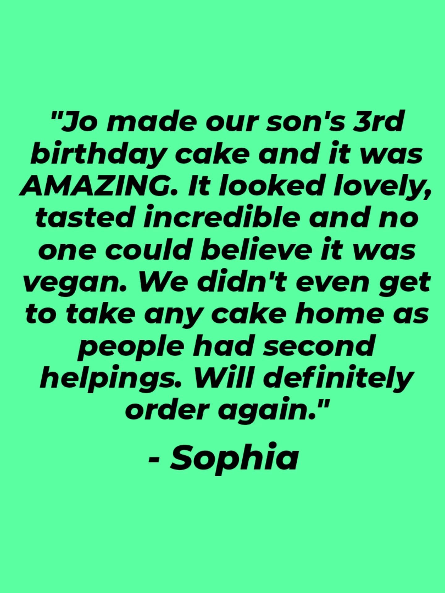 When Jack's mum got in touch, she had a bit of a challenge on her hands. A little boy with a dairy allergy and a birthday right on the tail of New Year when most cake makers are enjoying a well deserved break.

It was my absolute pleasure to help bec