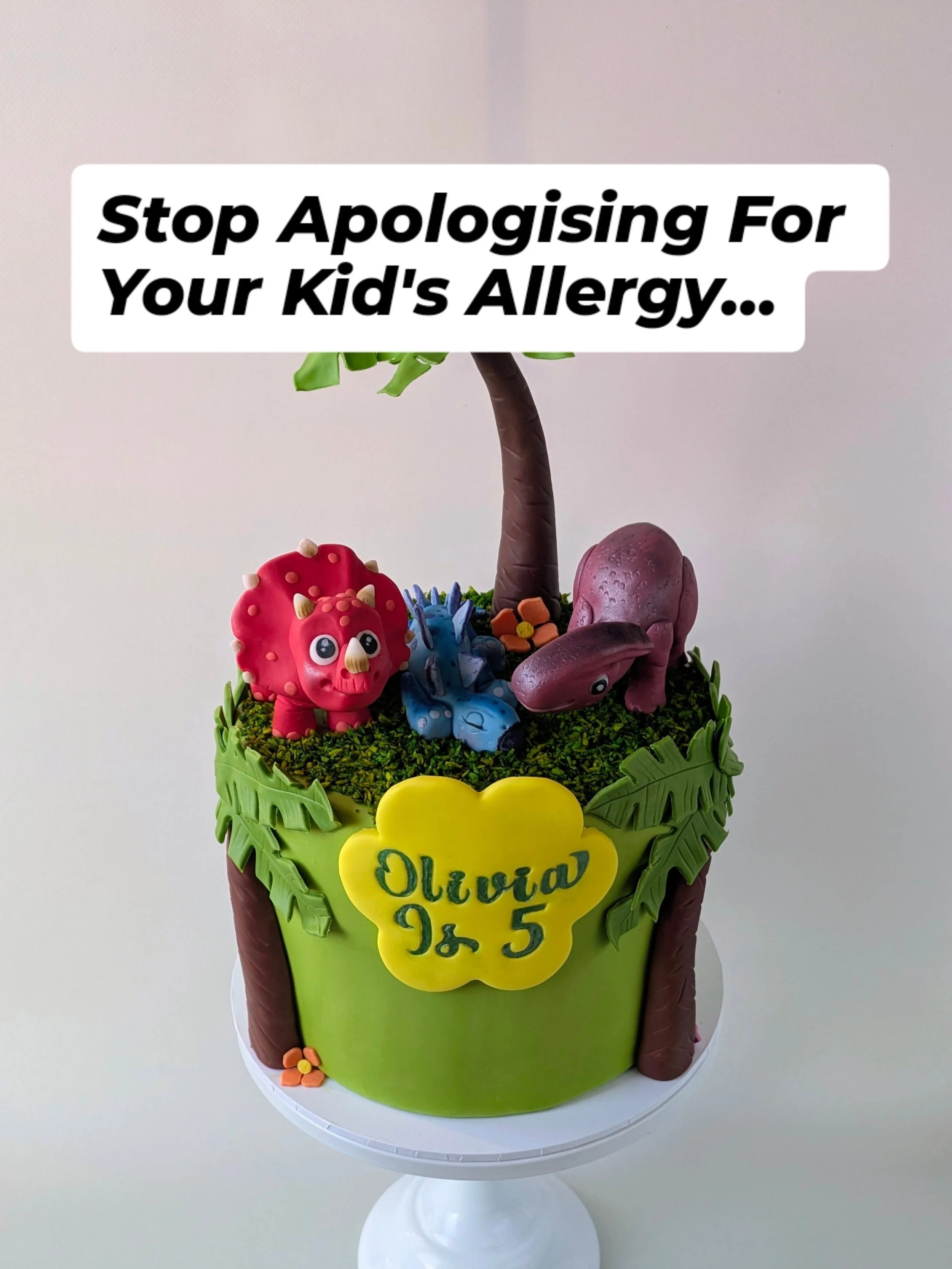 I see it all the time. Parents feeling like they're being difficult. Like they're asking for too much. Like their kid's allergies are an inconvenience.

They're not.

With the standard of vegan cakes now, there are no excuses not to include every sin