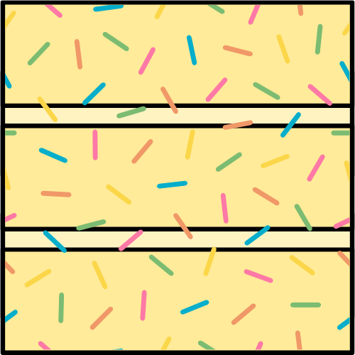 flavour graphic for vegan funfetti cake bristol