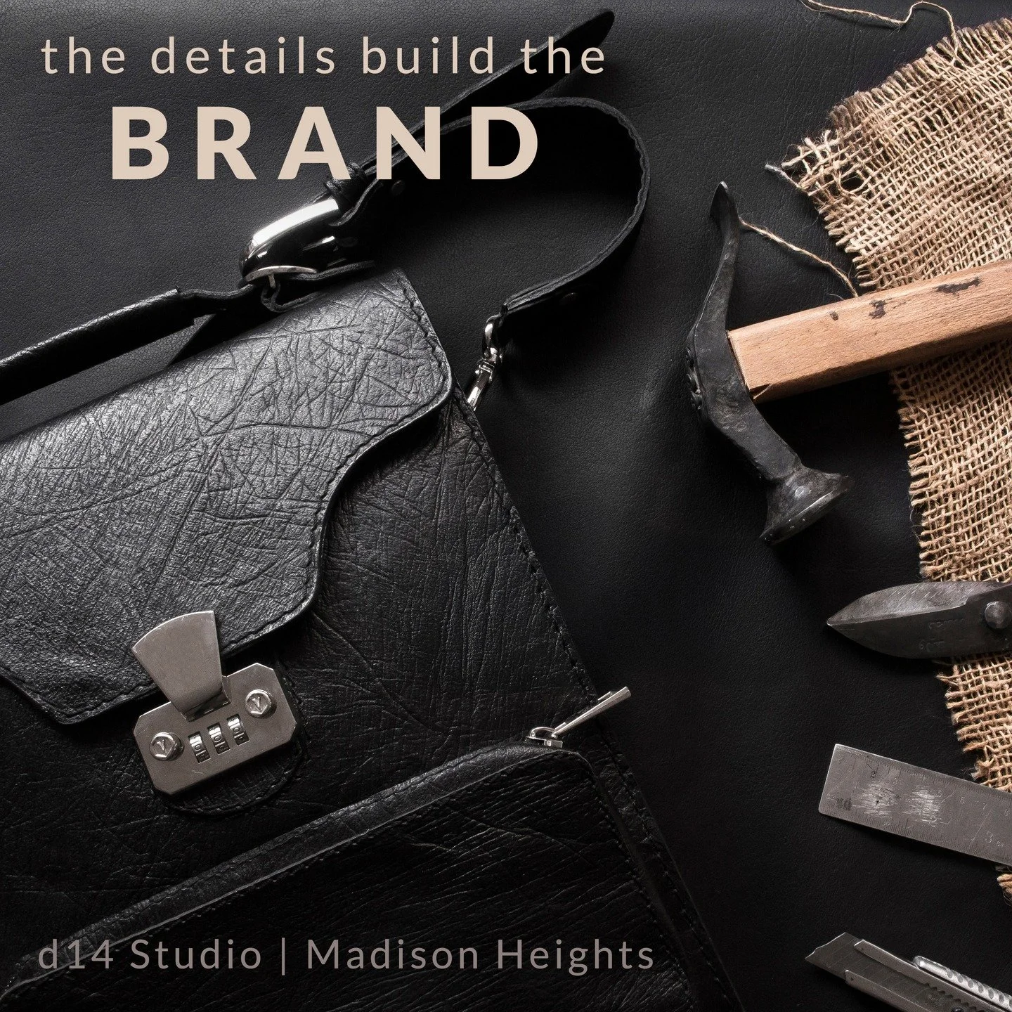 The details build the brand.

Product and branding photography is about capturing the materials, craftsmanship, and story behind what you create.

d14 Studio
Madison Heights, Michigan

#detroitproductphotography #detroitbrandphotography #detroitcreat