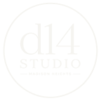 d14 Studio round logo watermark for Metro Detroit photography studio rental in Madison Heights Michigan