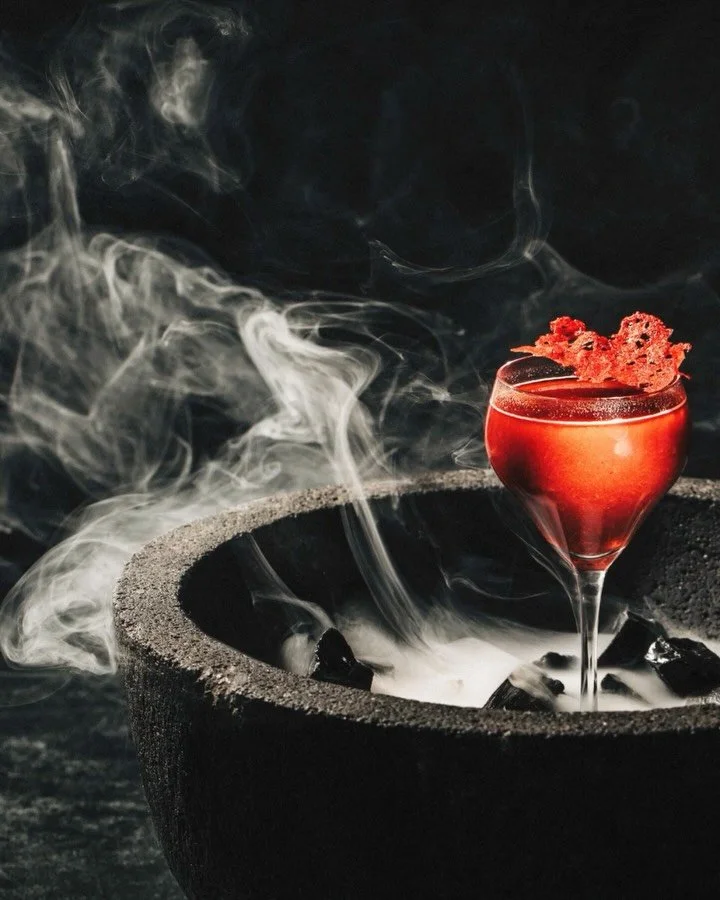 Raise a glass to the waxing crescent moon with The Living Spirit - tequila, @nixtalicor and tamarind with a chipotle tuile. Part of our D&iacute;a de los Muertos (Day of the Dead) Sacred Moon cocktail lineup, Oct 1-Nov 3.