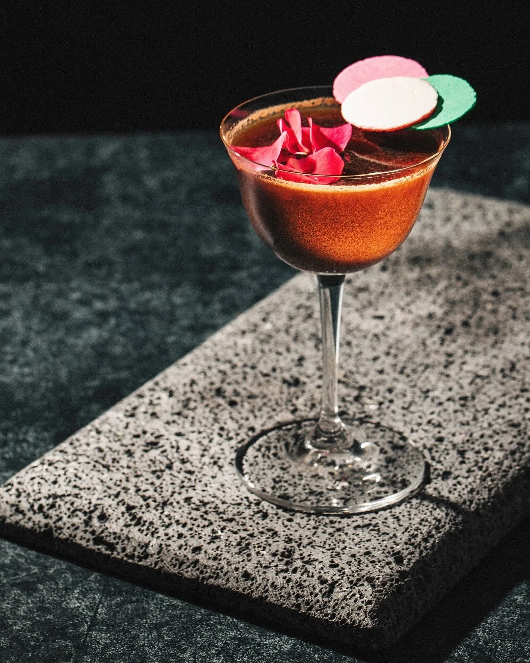 Sip into the sacred glow of our Day of the Dead celebration with &ldquo;Moon&rsquo;s Embrace.&rdquo; A celestial blend of Abasolo Mexican whiskey, cacao, caf&eacute; de olla, rose, and a delicate obleas garnish. Available until November 3.