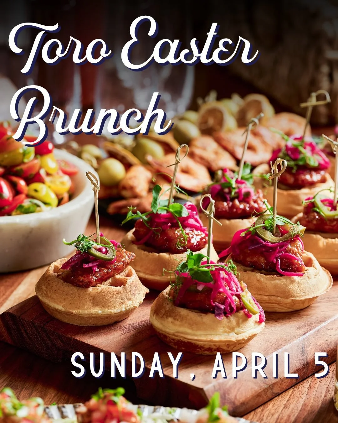 Celebrate Easter on April 5 at Toro with chef-curated brunch favorites, fresh pastries, seasonal fruit, and festive sweets. Indulge in our bottomless brunch buffet from 10AM&ndash;3PM or our 7&ndash;10AM breakfast buffet for early risers. 

Secure yo