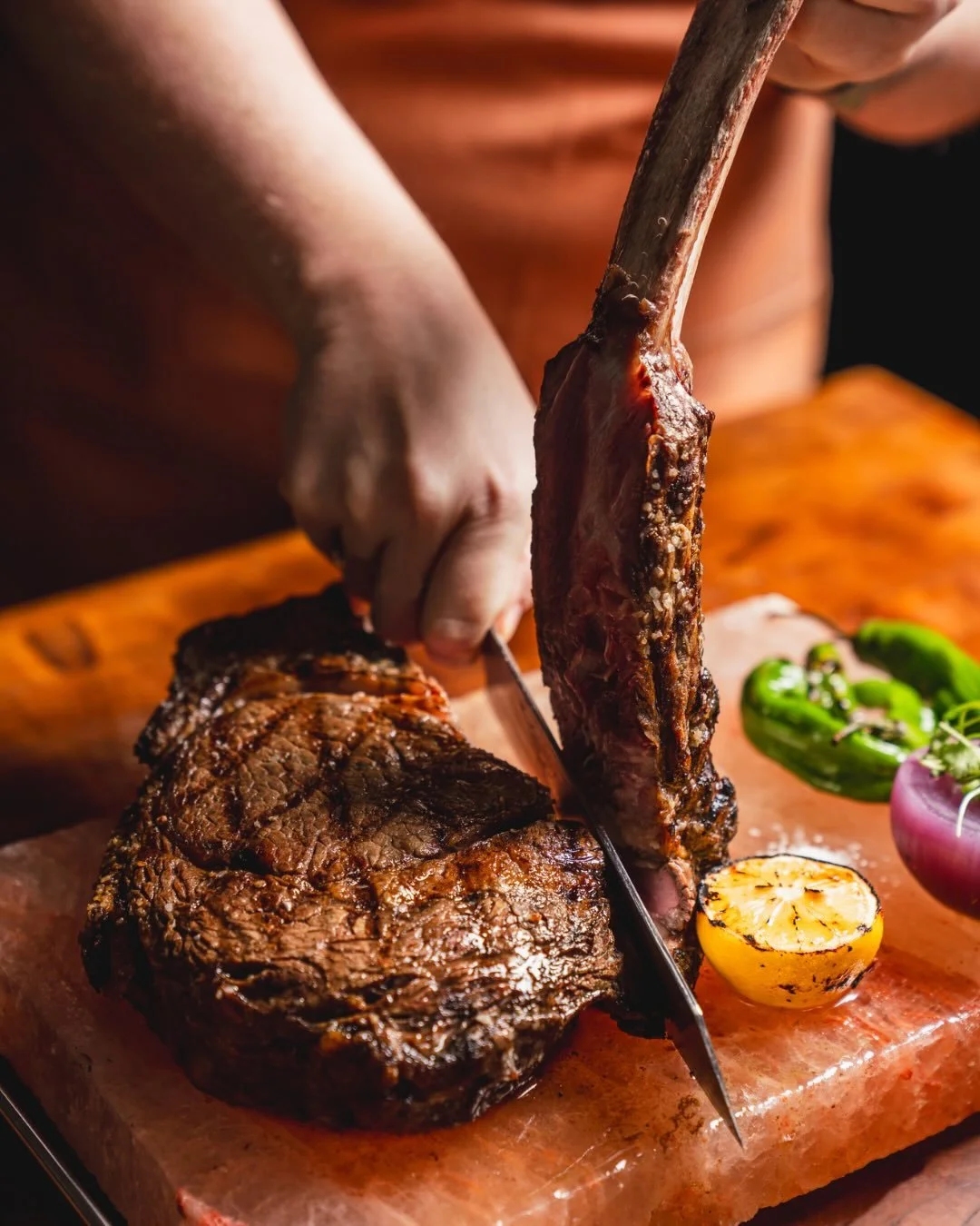 The kind of dinner that makes the whole table stop talking. 🔥🥩

Carved tableside and finished with a mezcal flamb&eacute;, our 36oz tomahawk is a dramatic dining experience meant to be shared.

Send this to someone who owes you a date night and sav