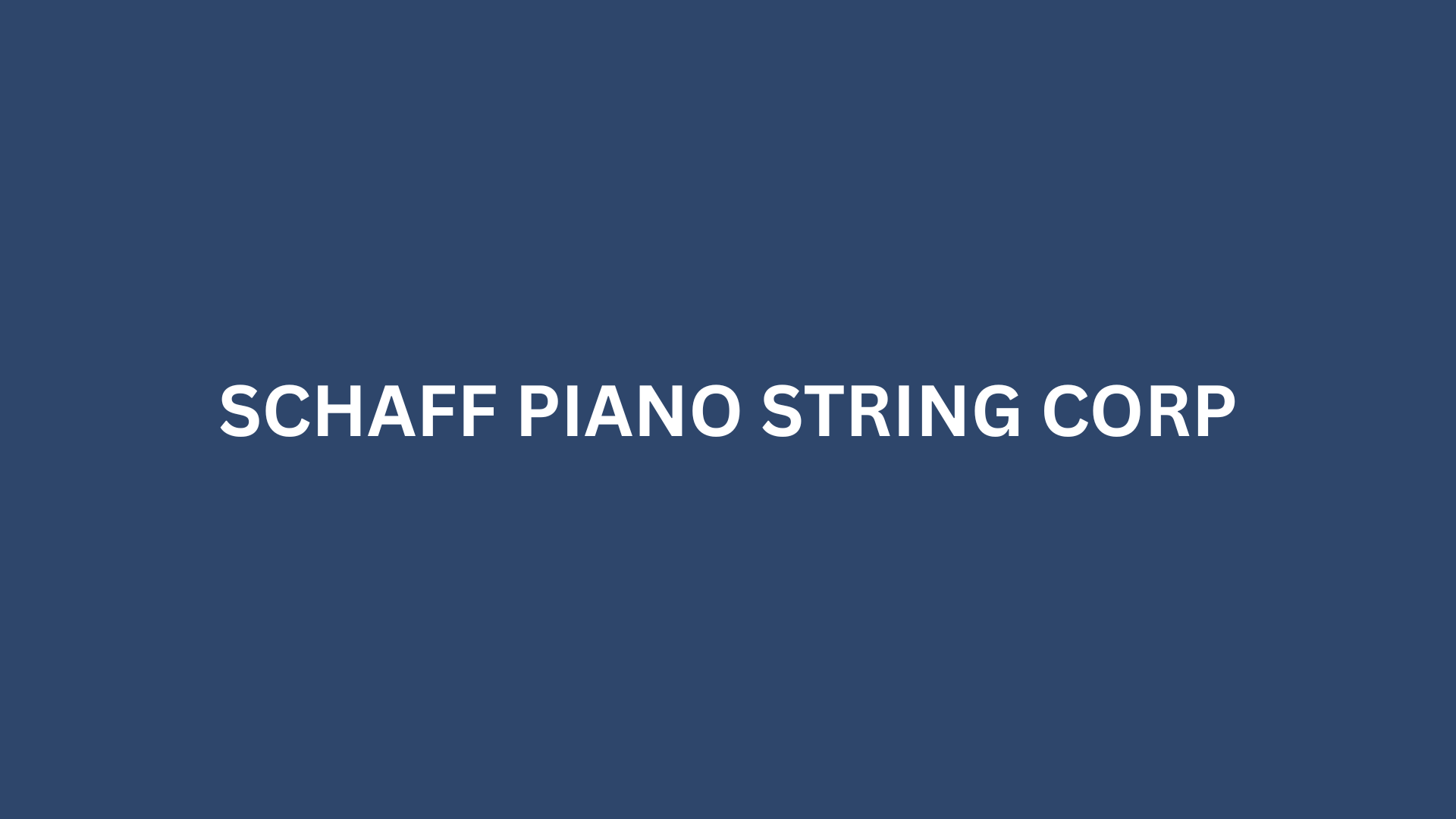SCHAFF PIANO STRING CORP - 60,000 S.F.