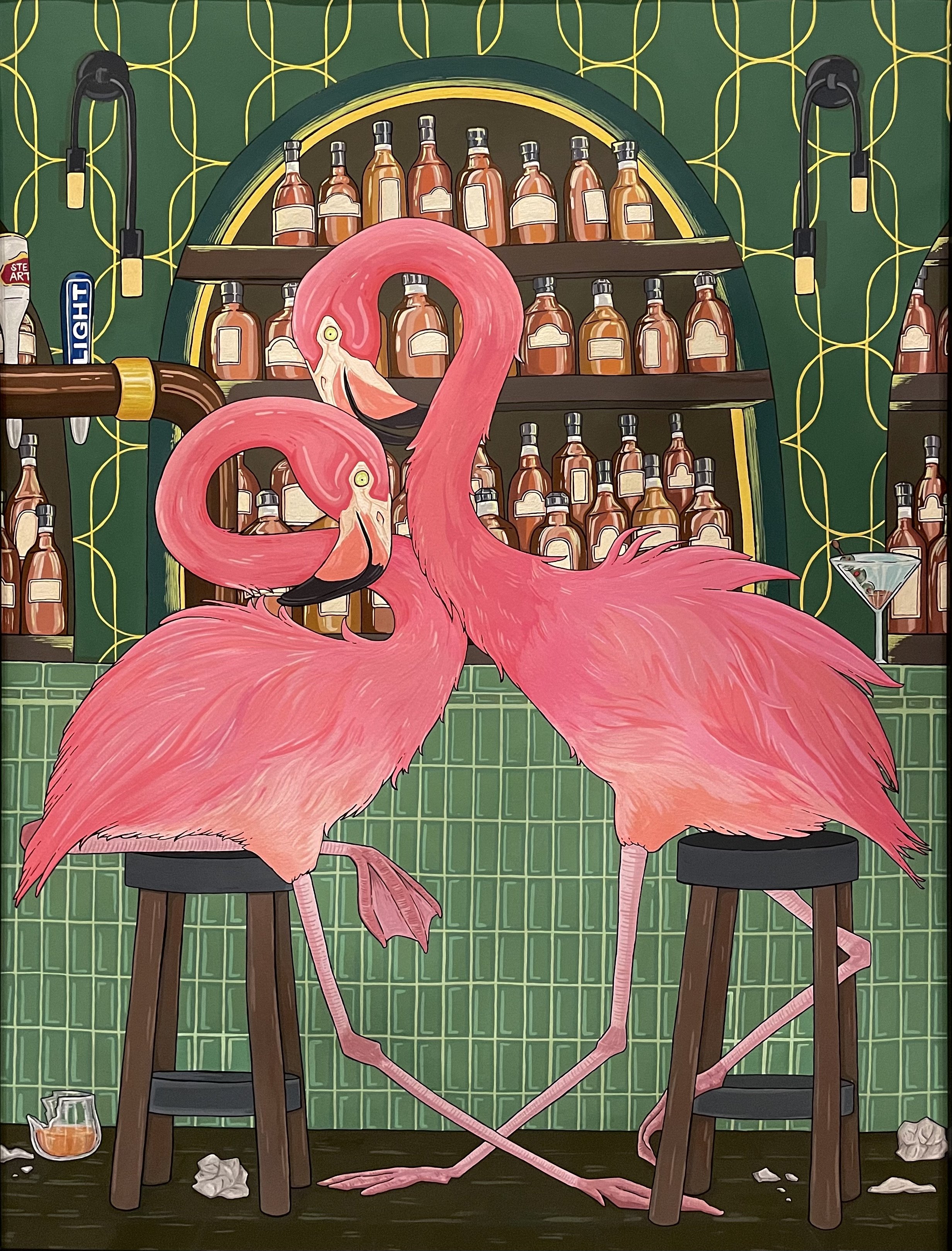 Acrylic gouache on watercolor paper